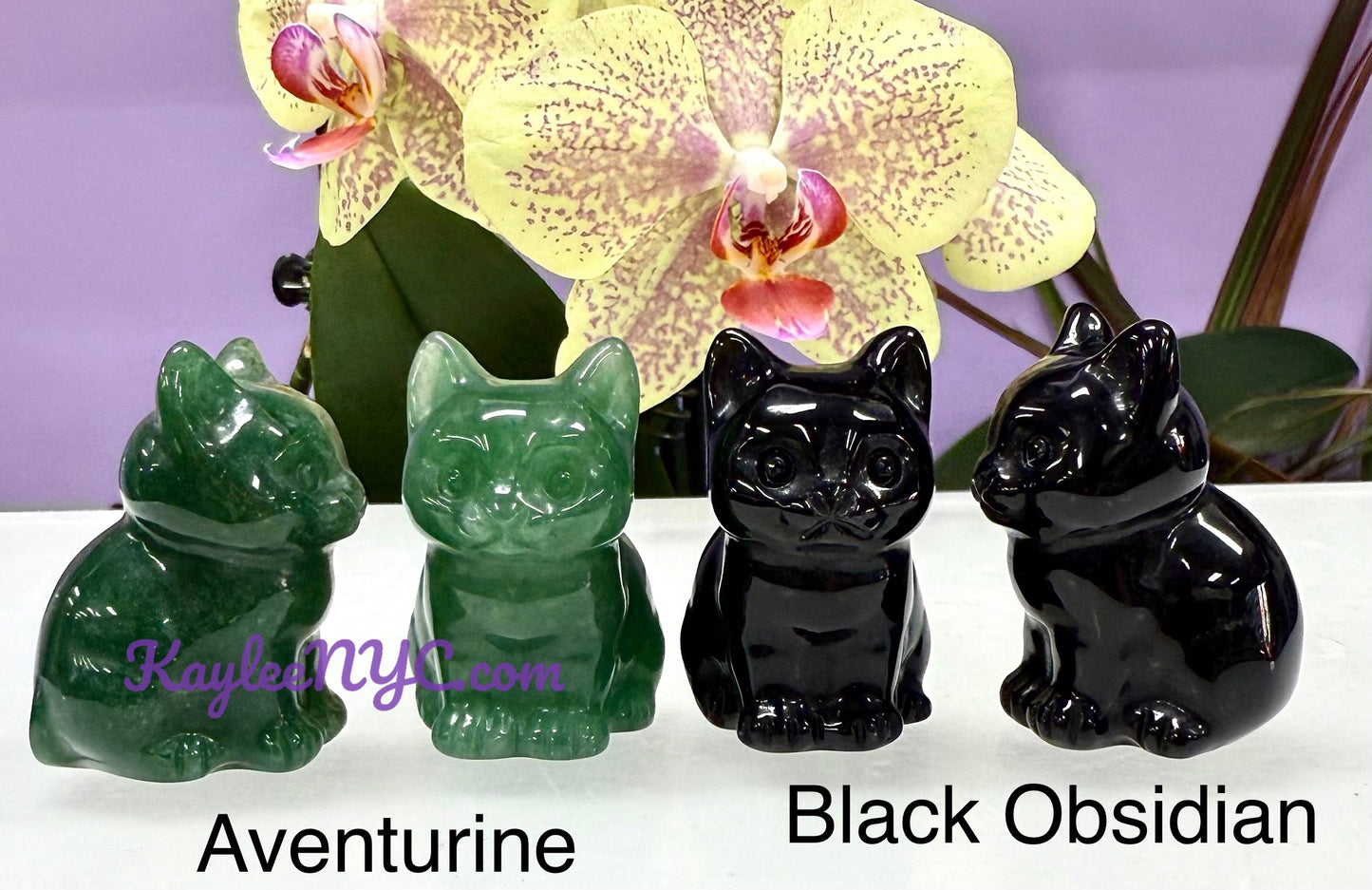 10 PCs Natural Crystals Cat Healing Energy