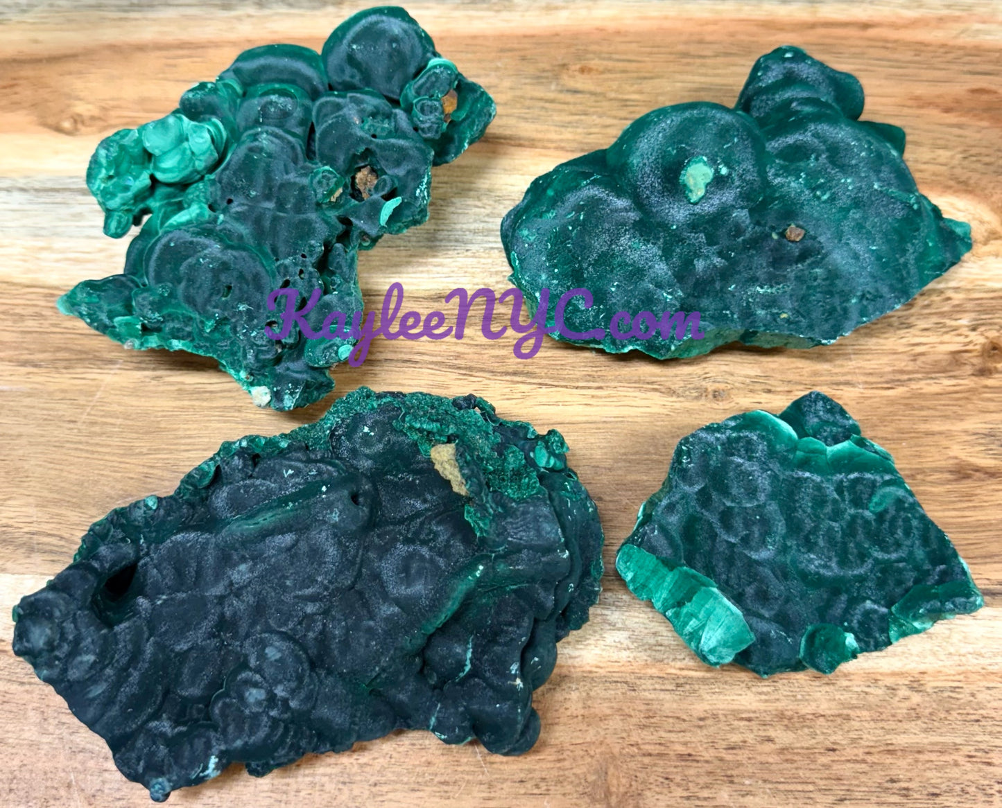Wholesale Lot 4 pcs Natural Malachite Specimens Raw Crystal Nice Quality Healing Energy