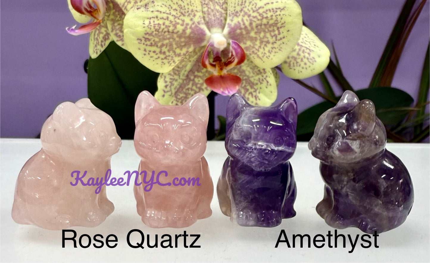 10 PCs Natural Crystals Cat Healing Energy