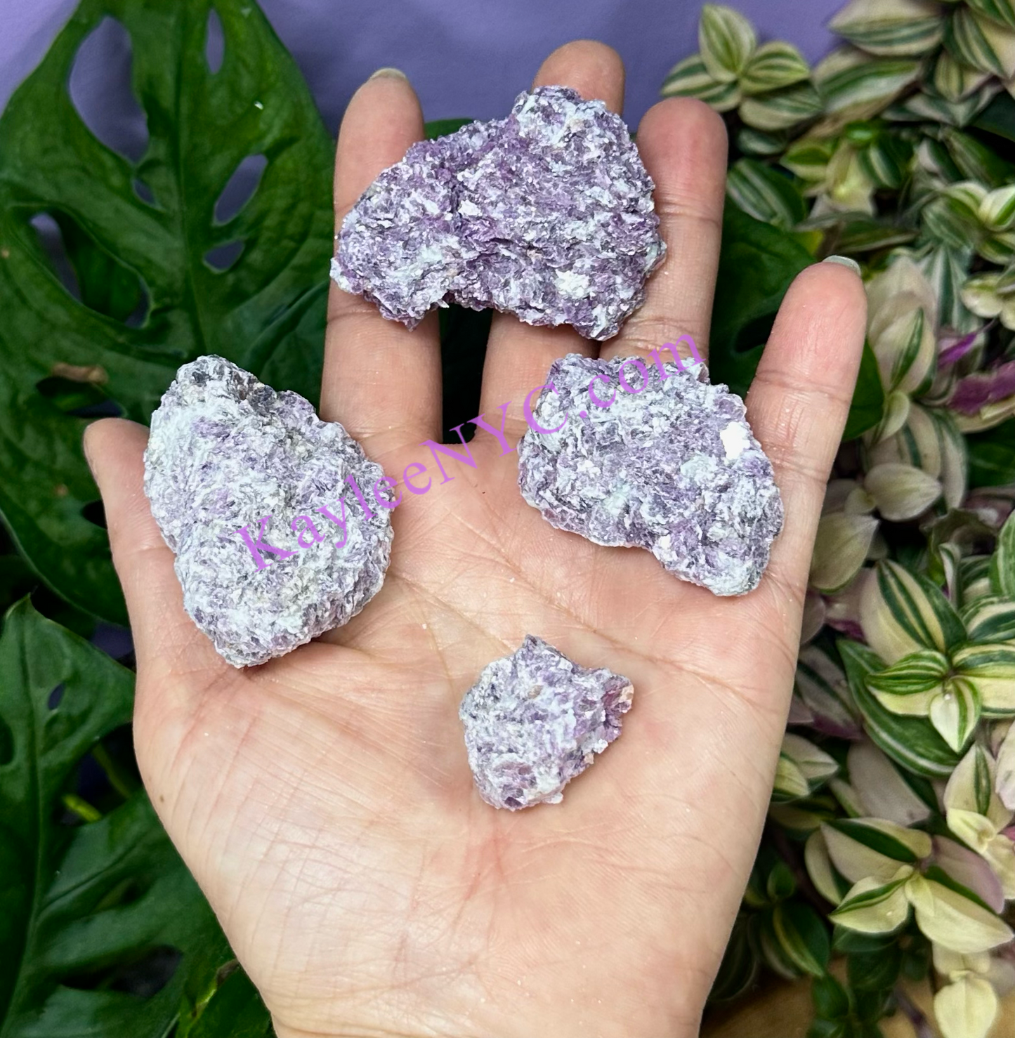 Wholesale Lot 2 lb Natural Lepidolite Mica Crystal Raw Nice Quality