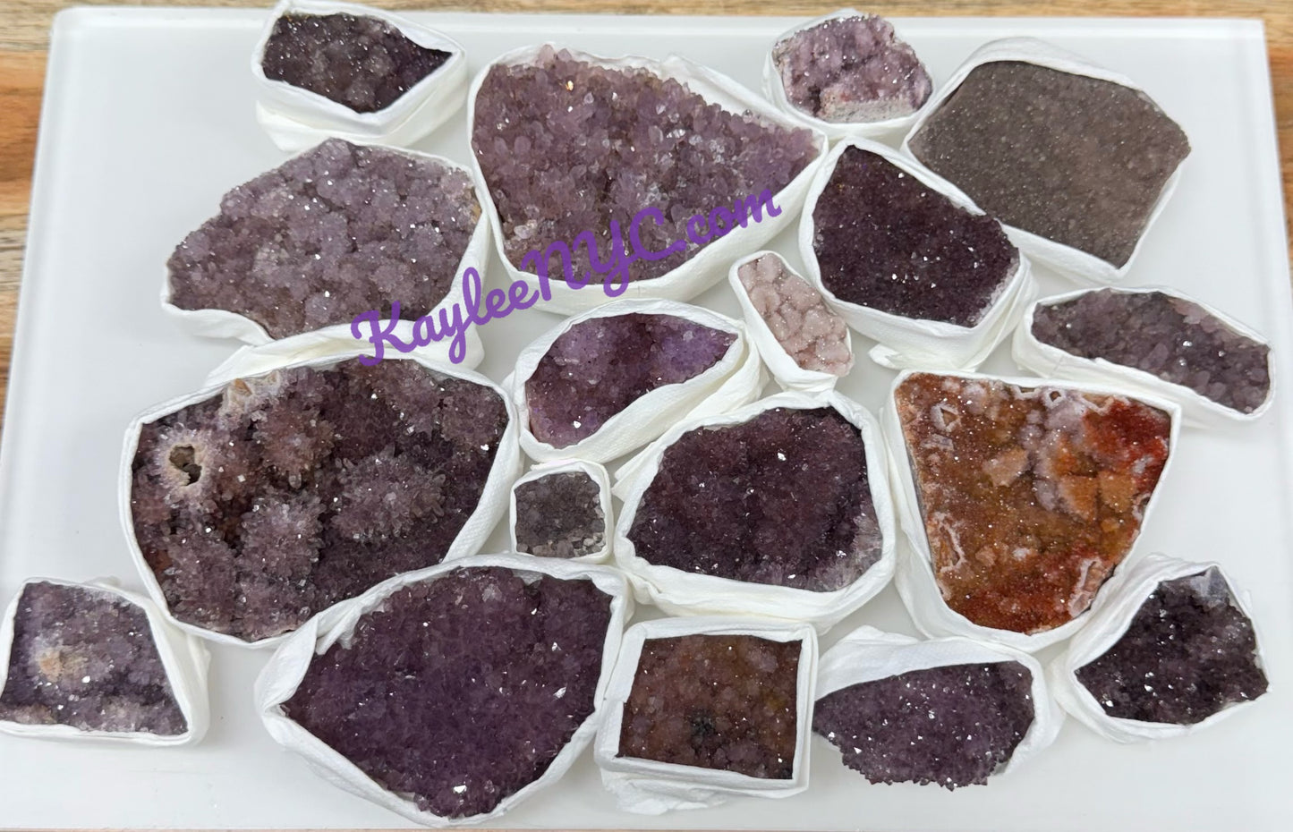 Wholesale Lot 2 lb Natural Amethyst Cluster Raw Crystal