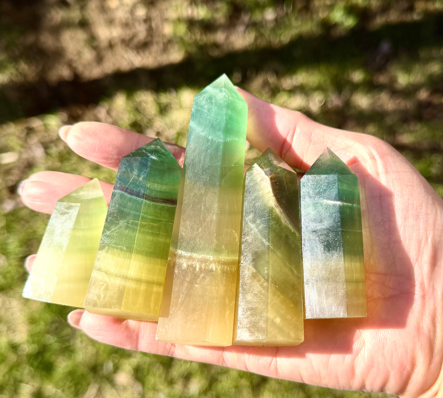 Wholesale Lot 2 Lbs Mango Fluorite Tower Obelisk Point Natural Crystal Energy