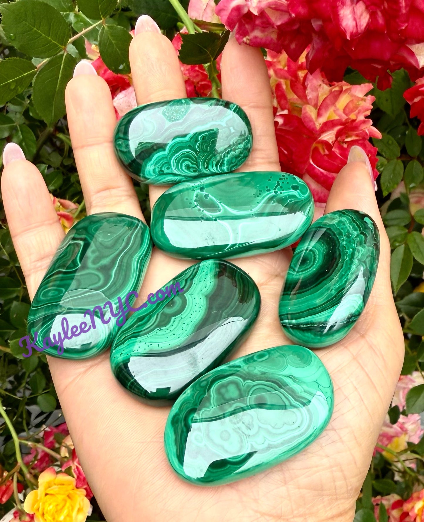 Wholesale Lot 1 lbs Natural Malachite Palm Stones Crystal Natural Energy