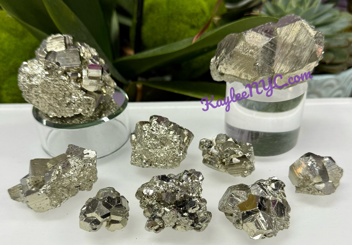 8-14 pcs Natural Cubic Pyrite specimen Crystal