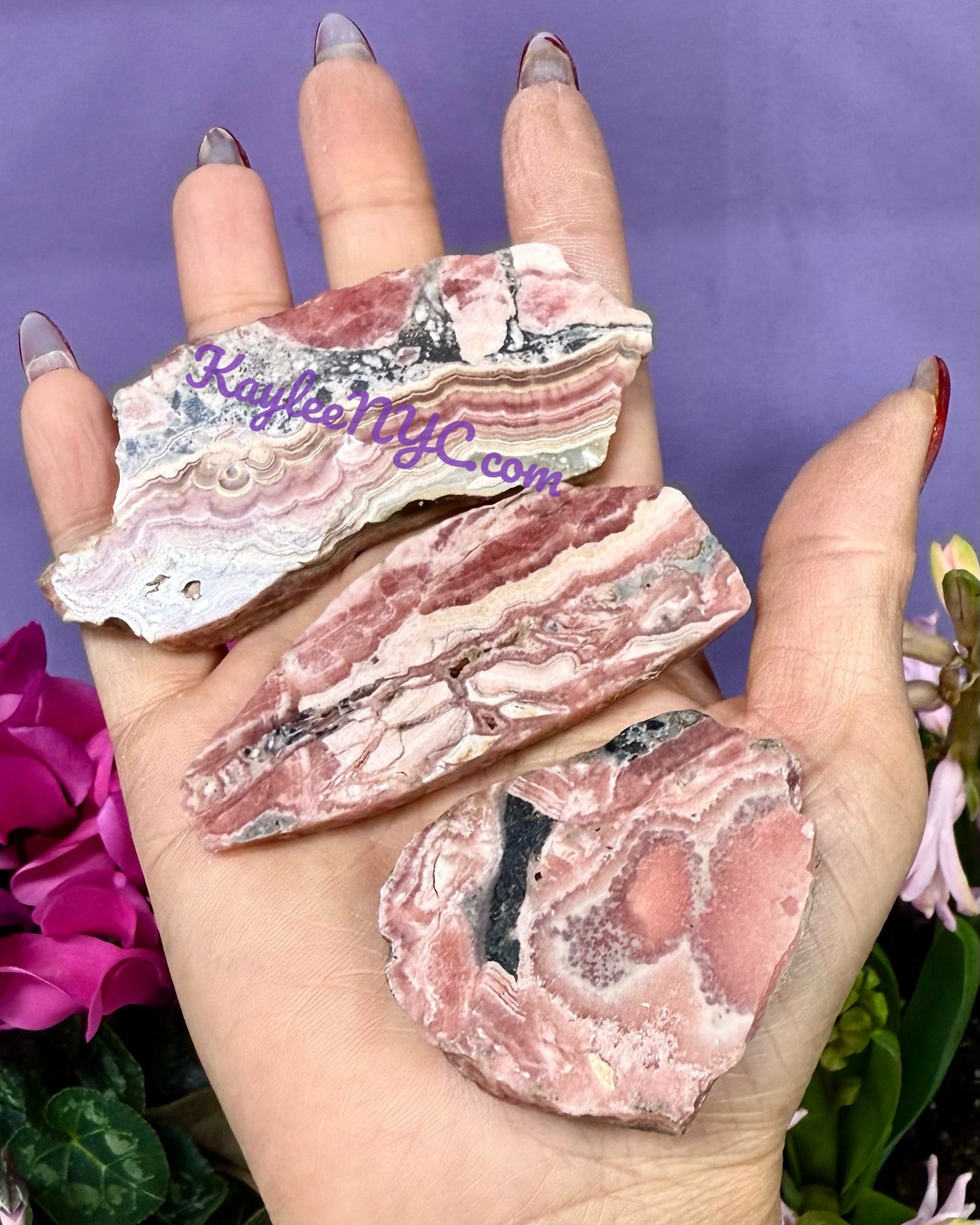 Wholesale Lot 1 lb Natural Rhodochrosite Slabs Crystal Healing Energy