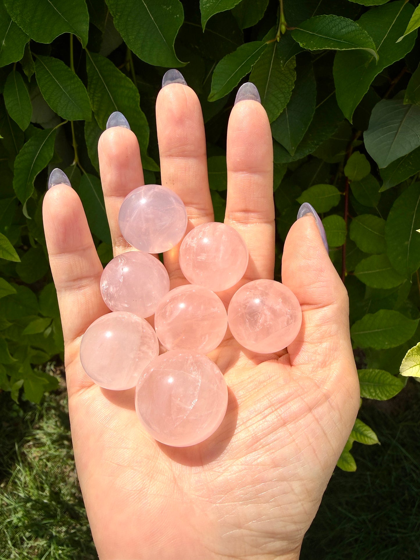 Wholesale Lot 1 lb Natural Rose Quartz Sphere Ball Crystal Healing Energy