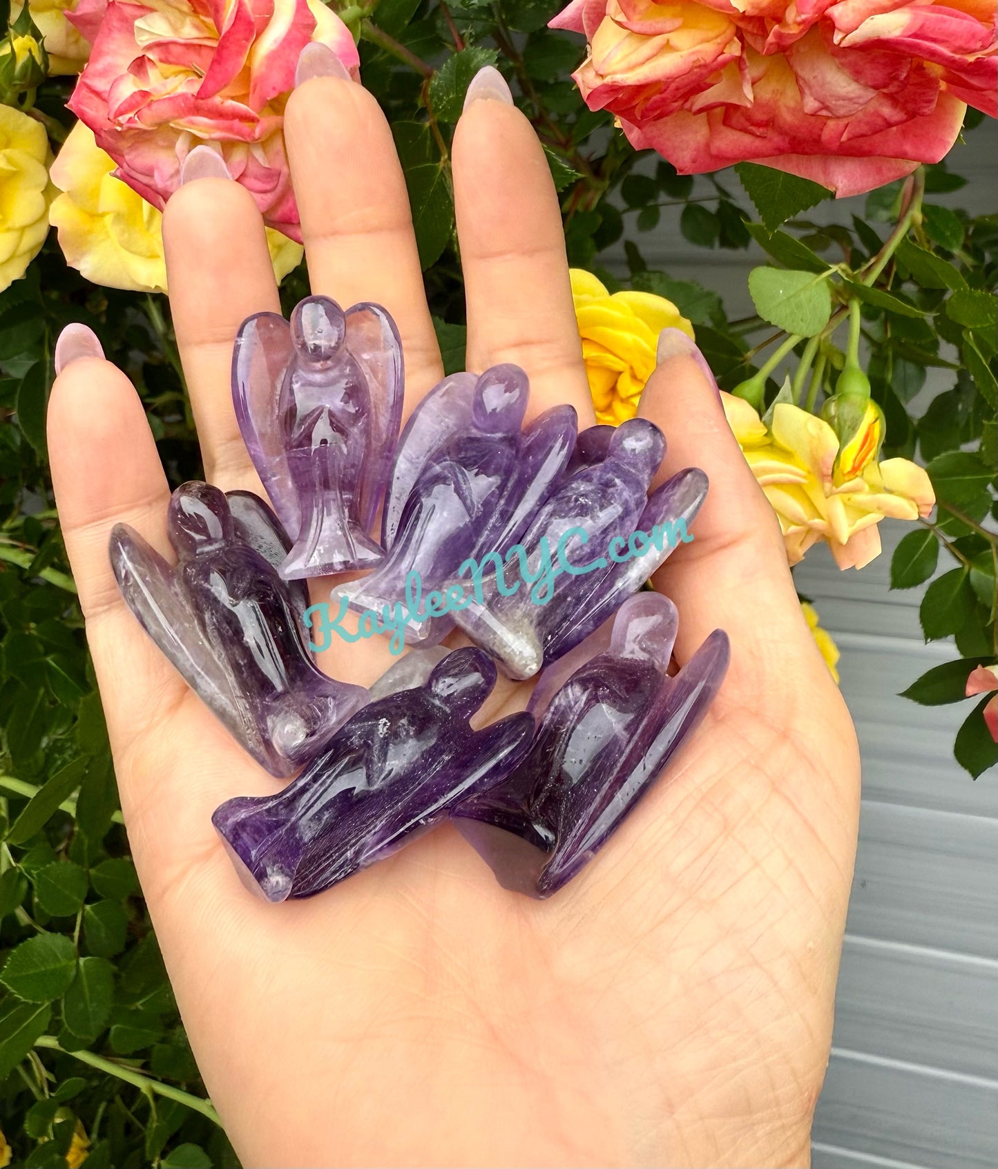12 PCs 4cm Natural Amethyst Angel