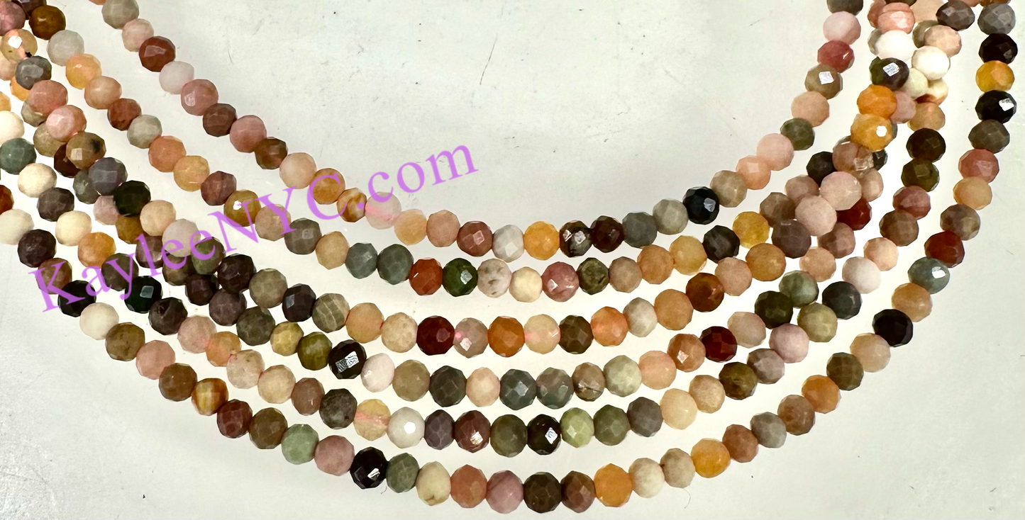 6 PCs 2mm Natural Alashan Agate Anklets Crystal Healing Energy