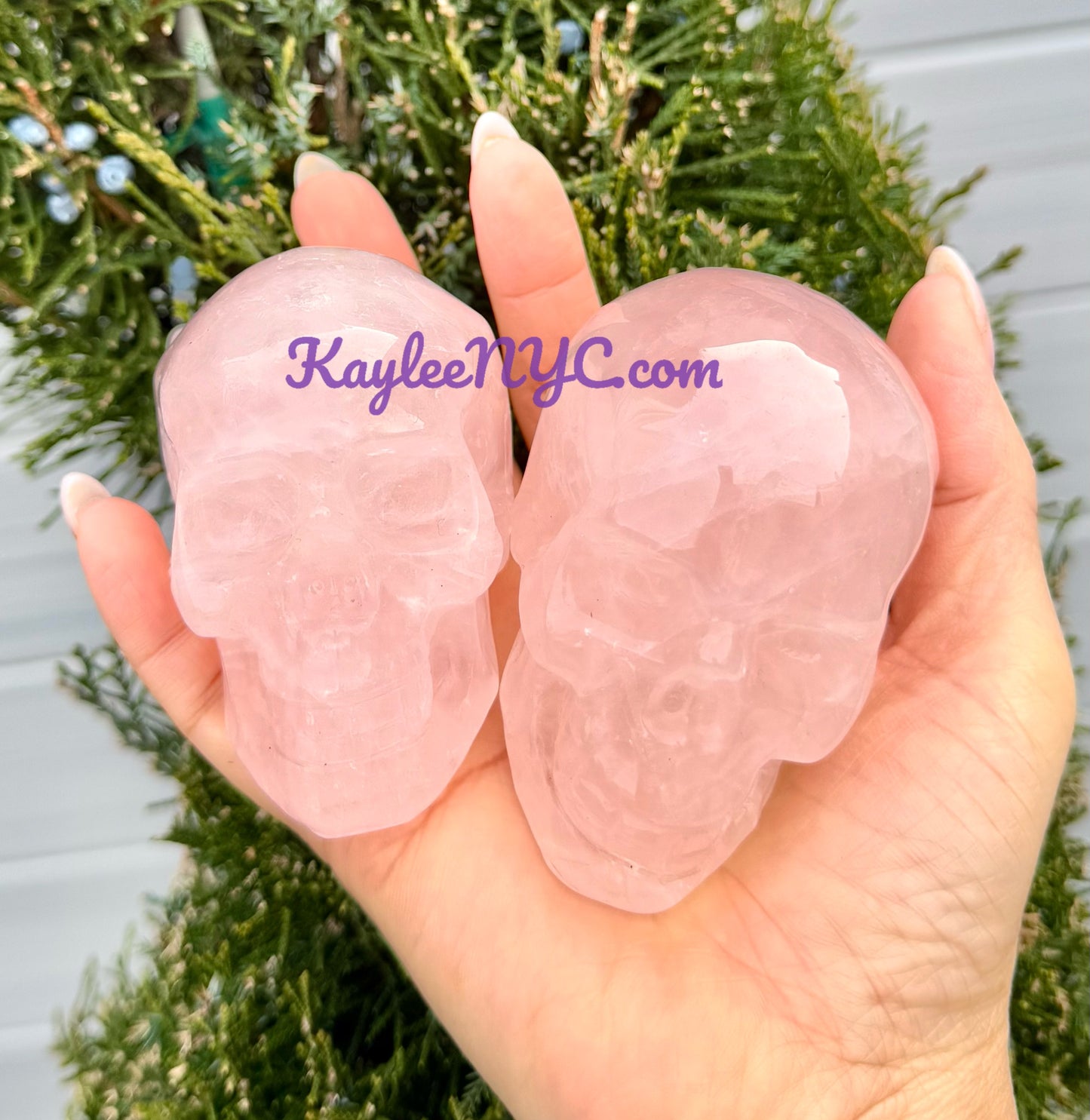 4 PCs Natural Rose Quartz Skull Crystal Skull