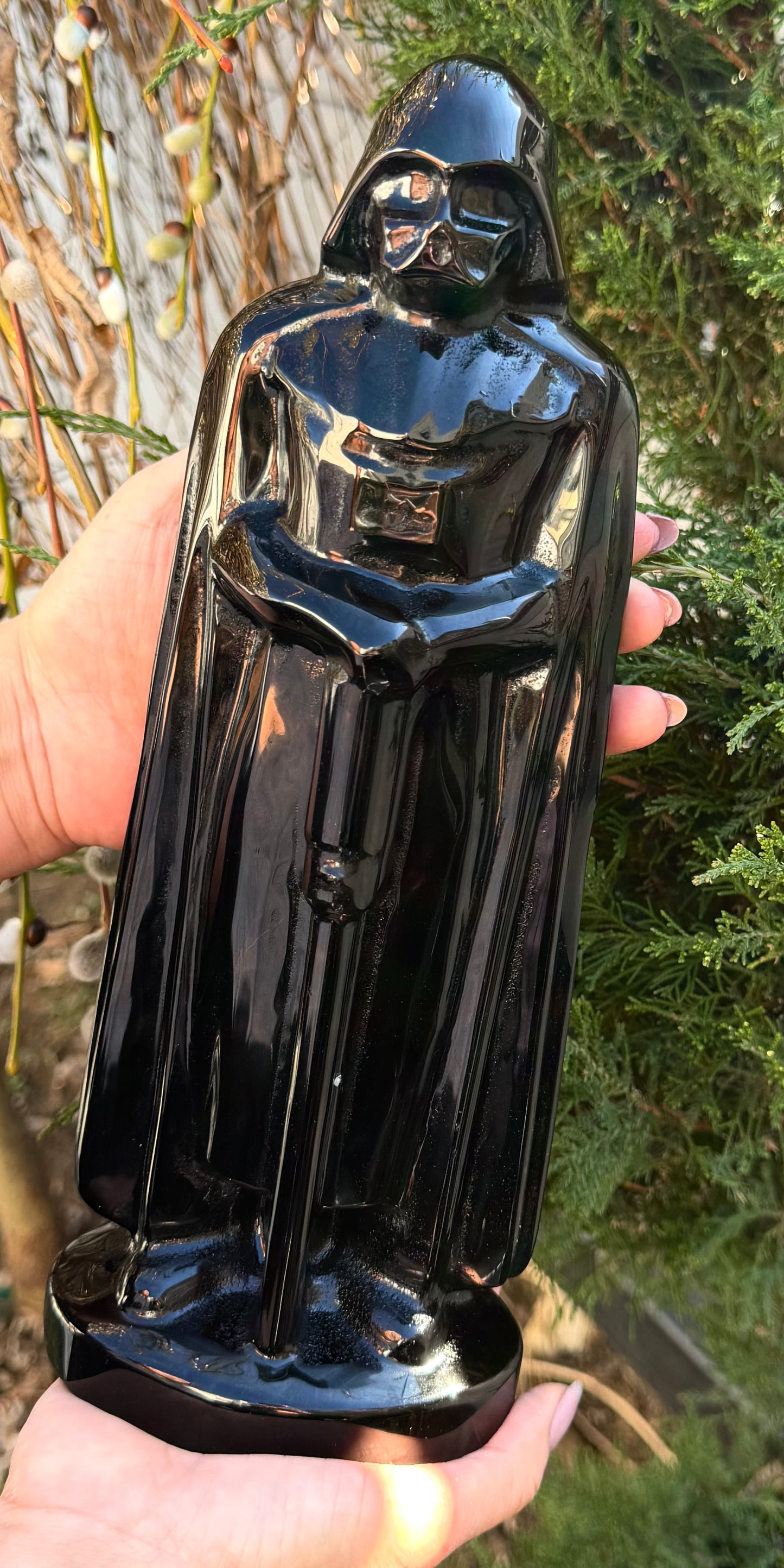 Wholesale Lot 2 PCs 30cm Black Obsidian Darth Vader Crystal Healing Energy