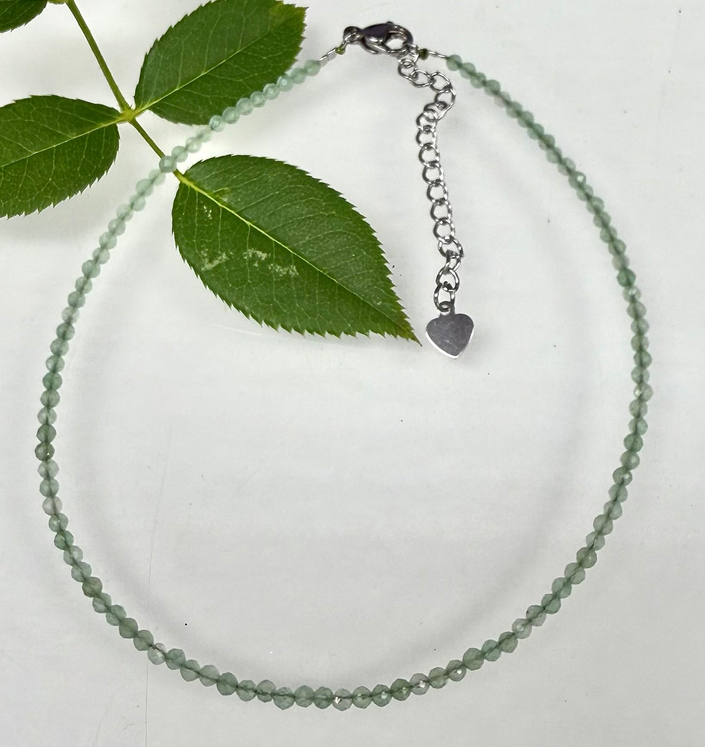 6 PCs 2mm Faceted Natural Aventurine Anklets Stainless Steel Finding