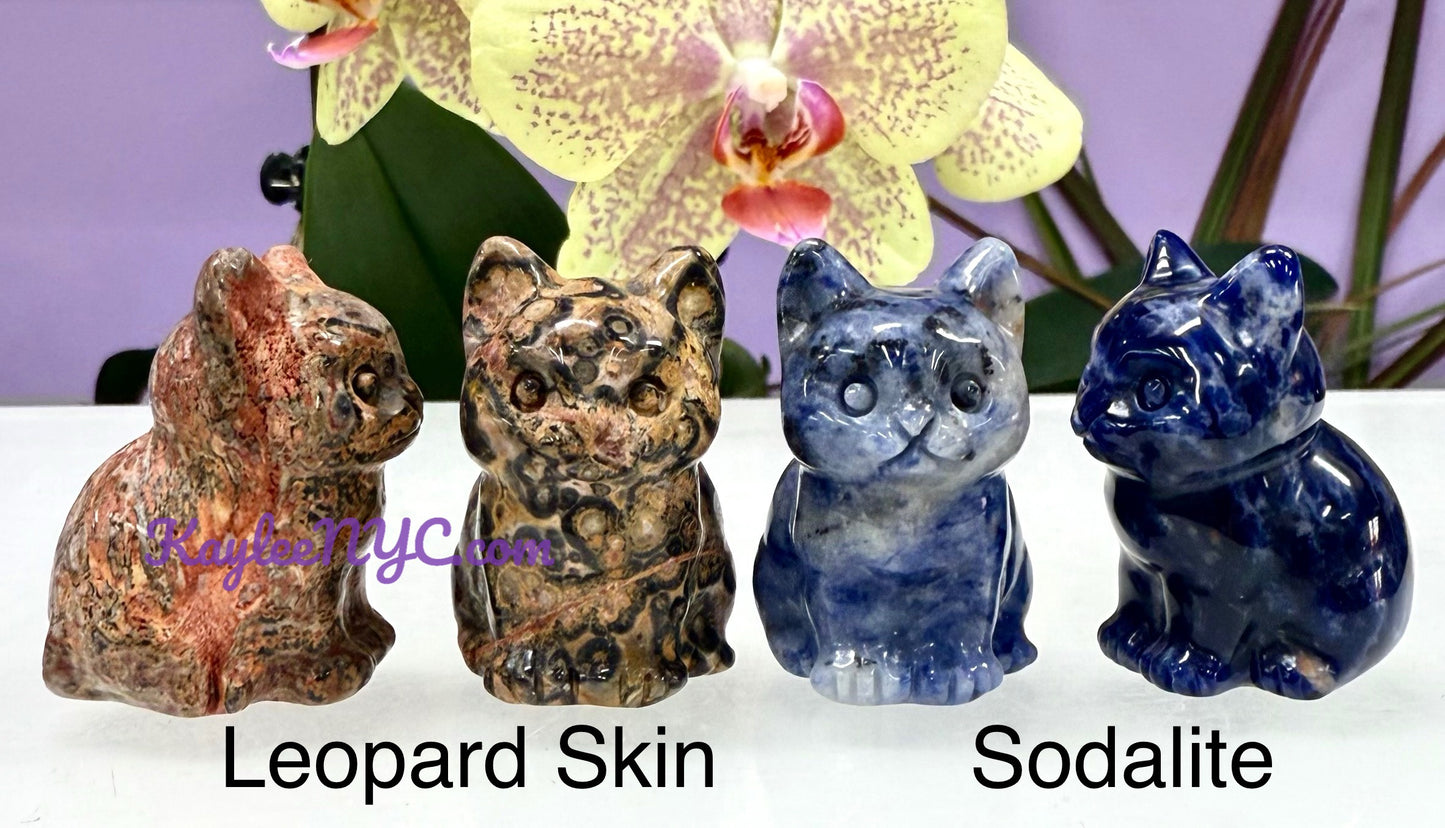 10 PCs Natural Crystals Cat Healing Energy