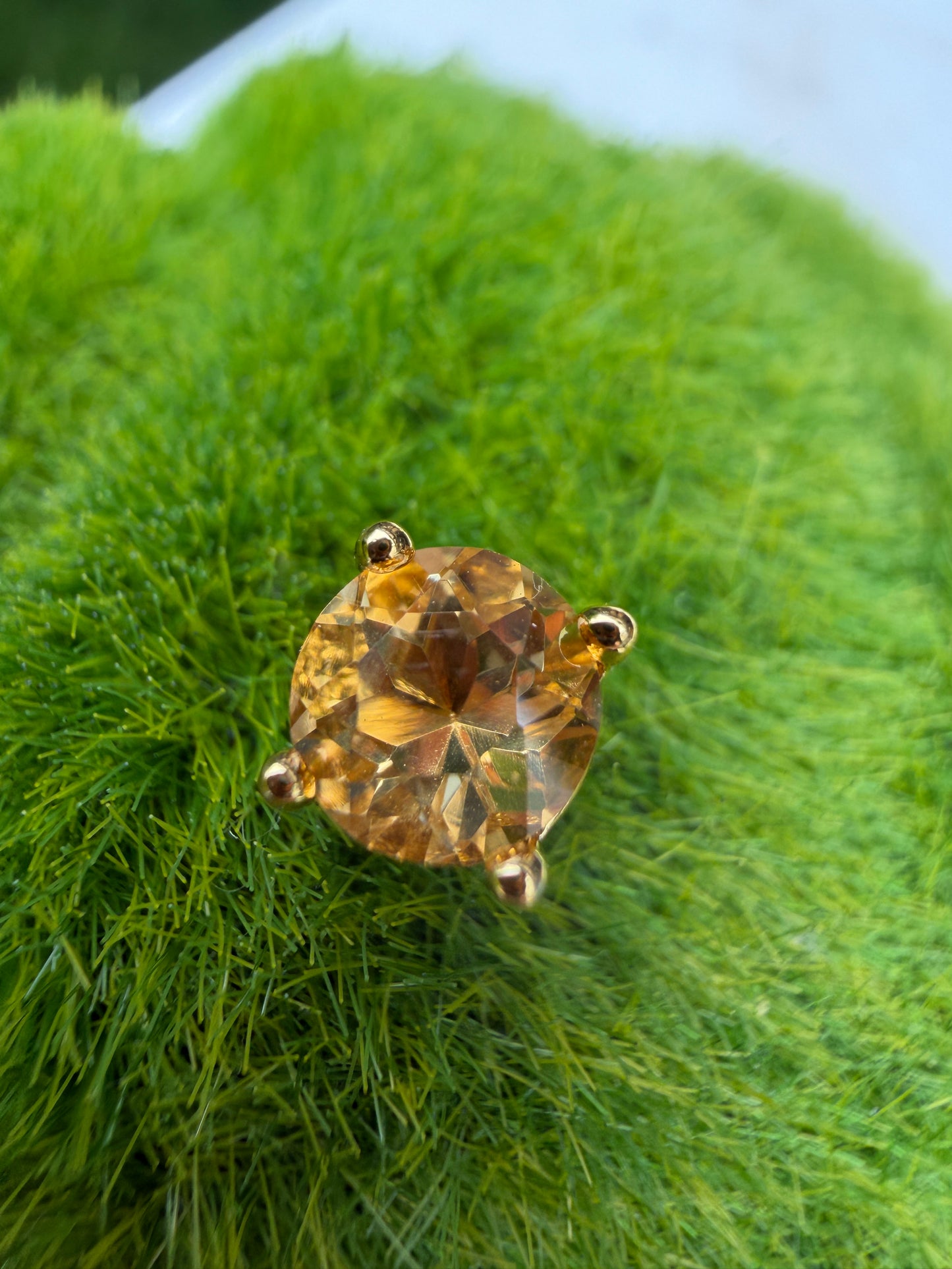 Wholesale Lot 5 Pairs Citrine Sterling Silver(925) Earring Studs 6mm