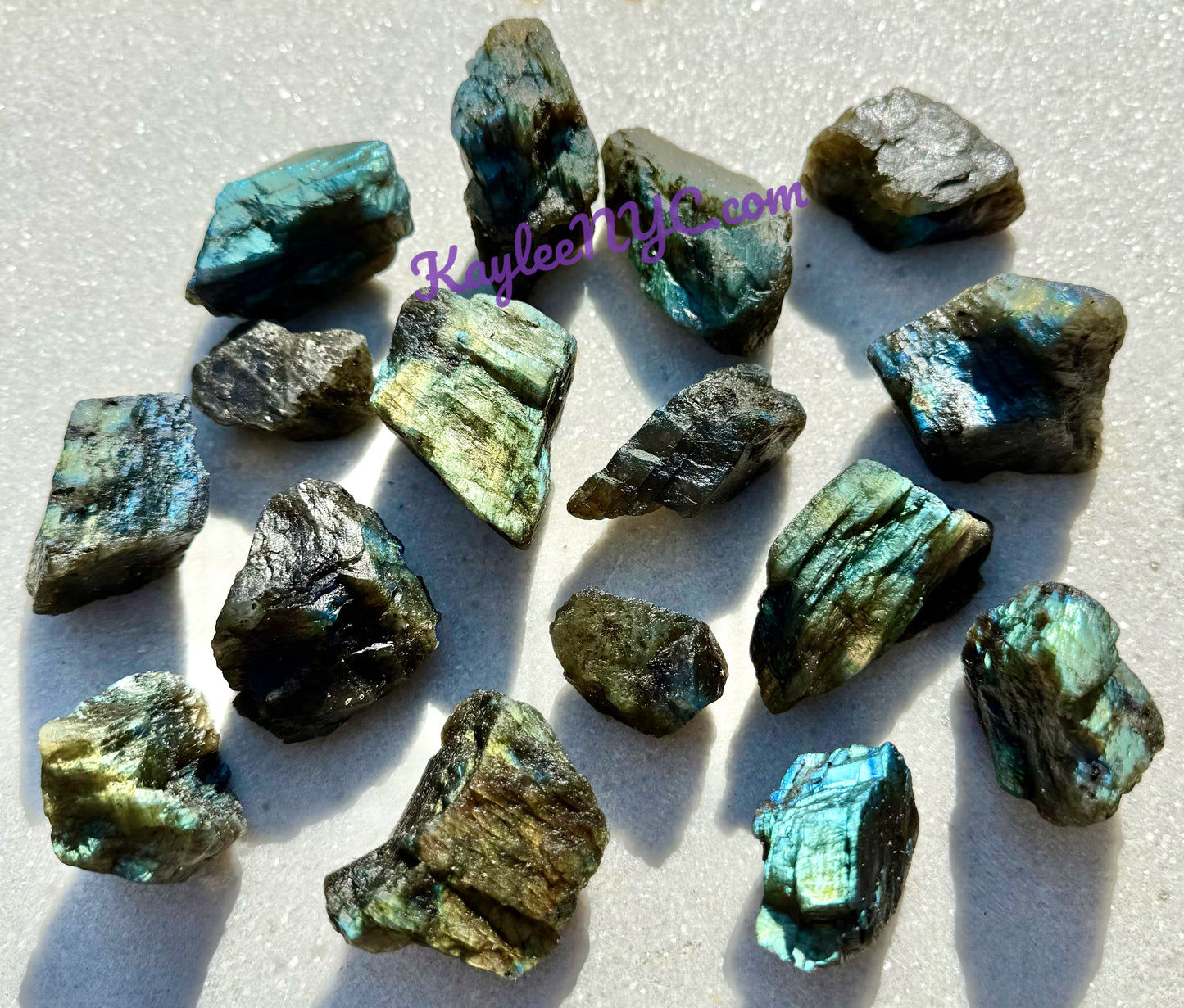 2 lbs Natural Labradorite Rough Crystals Healing Energy
