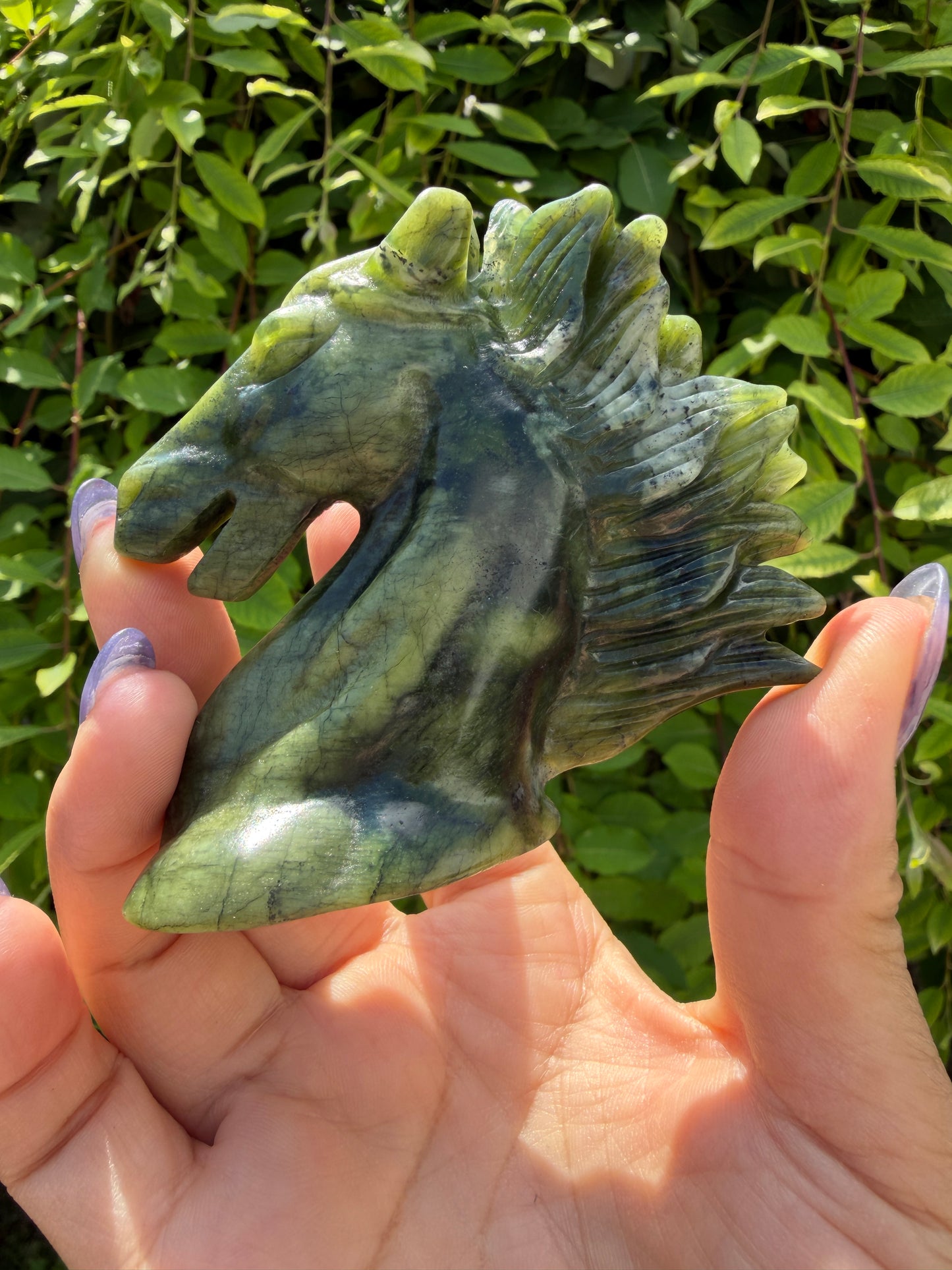 Wholesale lot 4 PCs Natural Nephirte Jade Horse Crystal Healing Energy