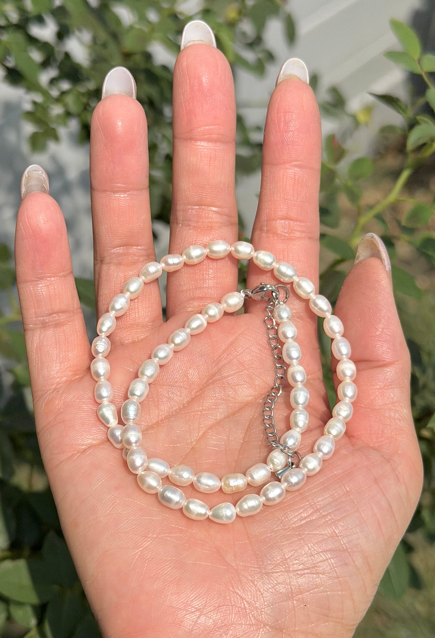 6 PCs 6 pcs ~5mm Natural Freshwater Pearl Necklace Healing Energy