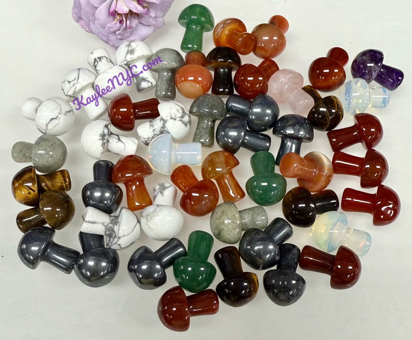 Wholesale Lot 50 PCs Mixed Crystal Mushroom 20mm Healing Energy