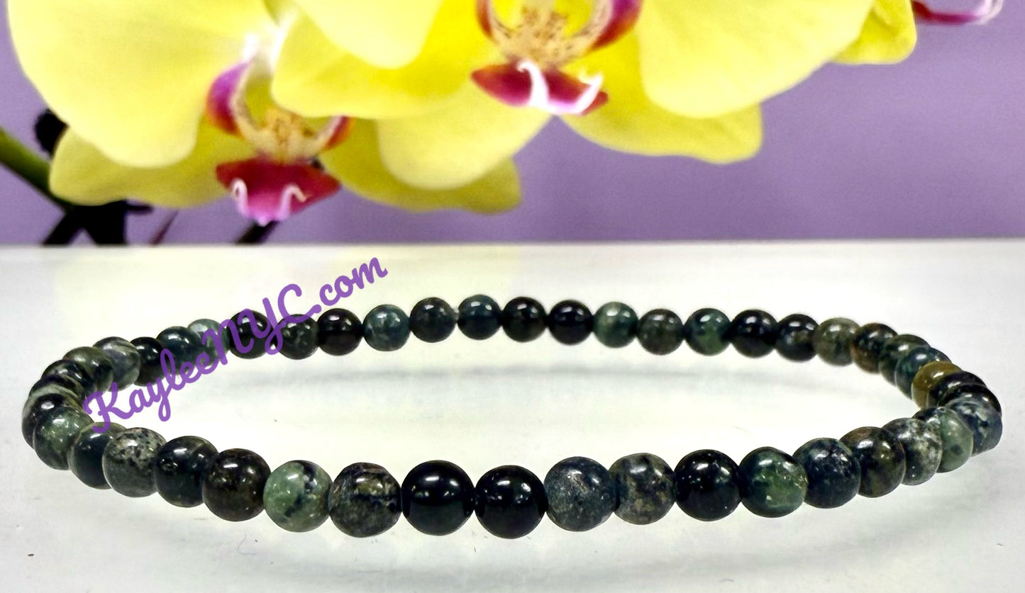 Wholesale Lot 6 Pcs Natural Kambaba Jasper 4mm 7.5” Crystal Healing Stretch Bracelet