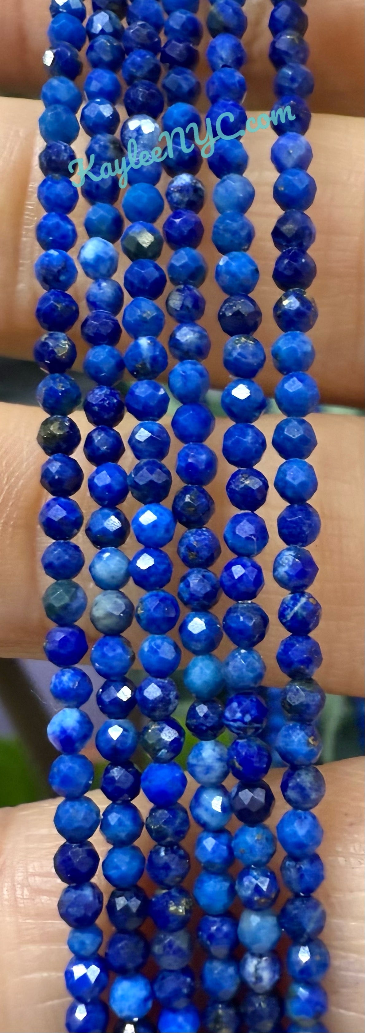 6 PCs 2mm Natural Lapis Lazuli Necklaces