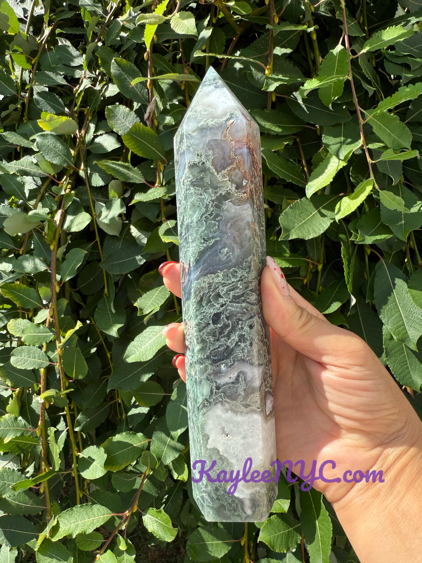 Wholesale Lot 3-4 pcs large Natural Moss Agate obelisk Tower Point Crystal Healing Energy 5.9 to 6 lbs