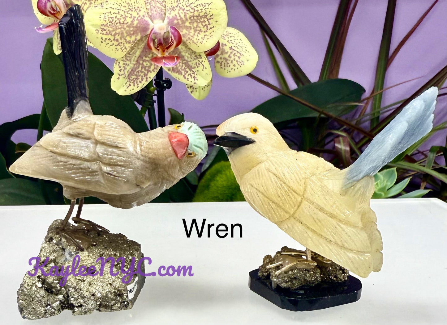 4 PCs Mix Natural Crystal Birds Healing energy