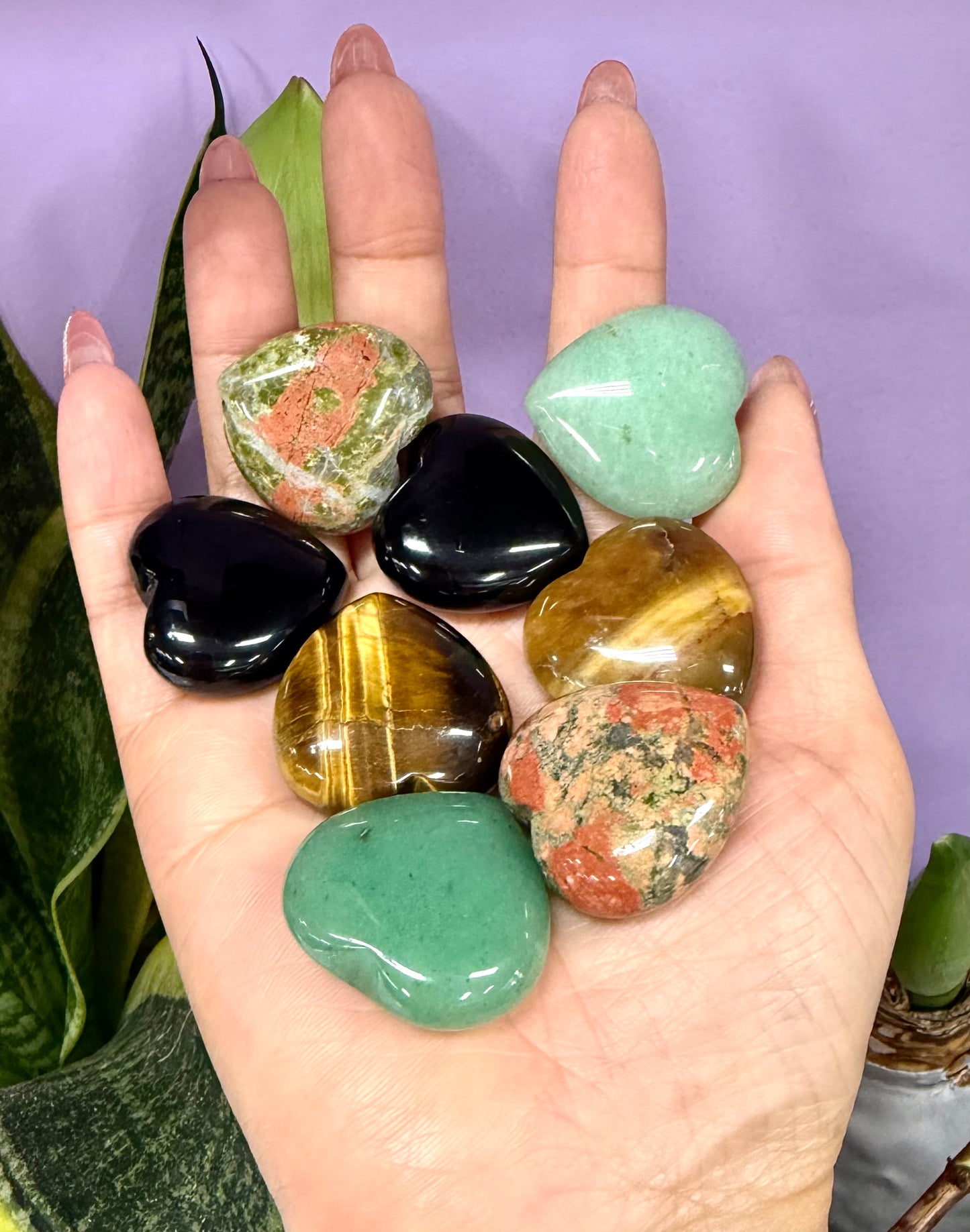 Wholesale Lot 20 Pcs 30mm Mixed Crystal Hearts Healing Energy