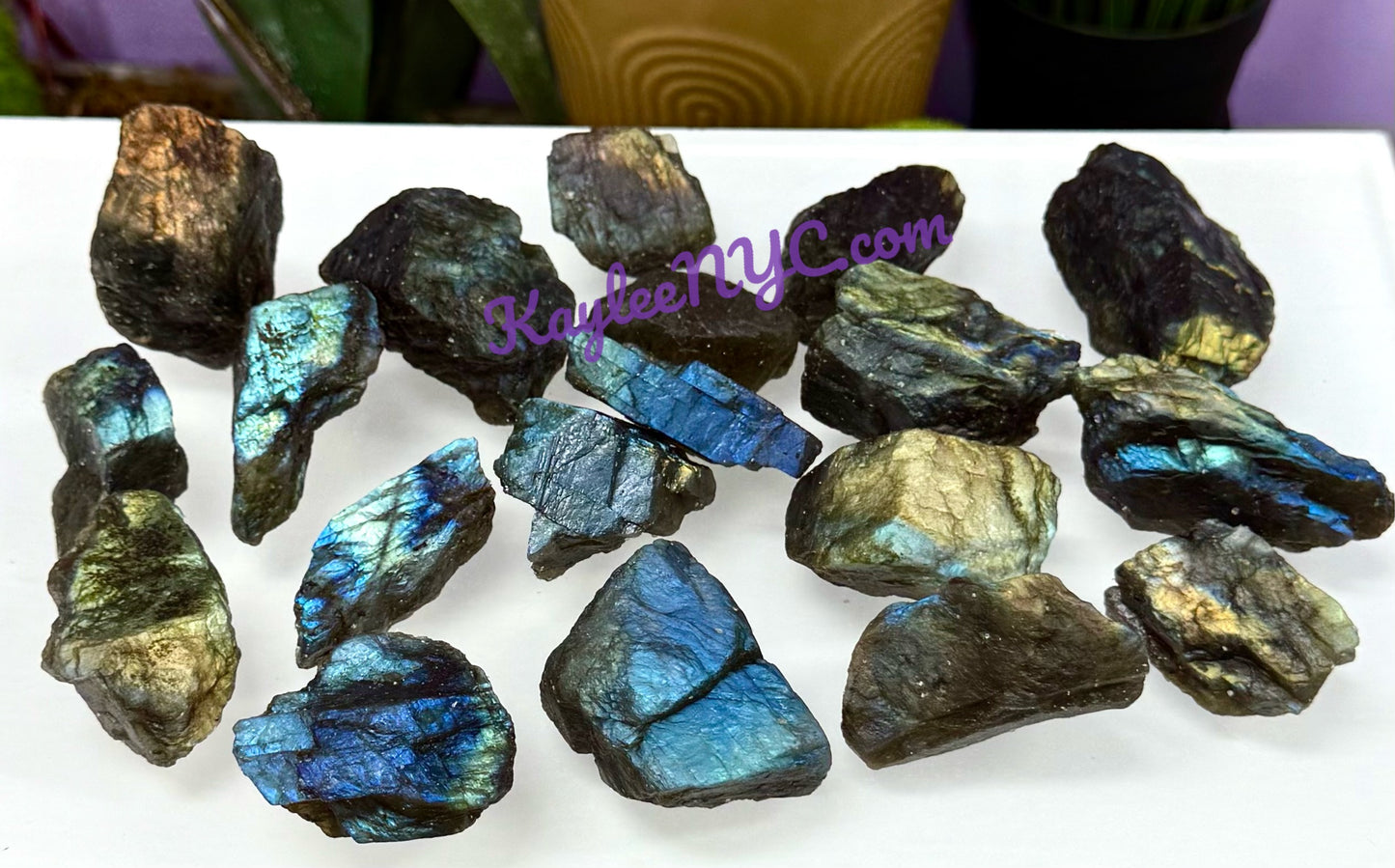 2 lbs Natural Labradorite Rough Crystals Healing Energy