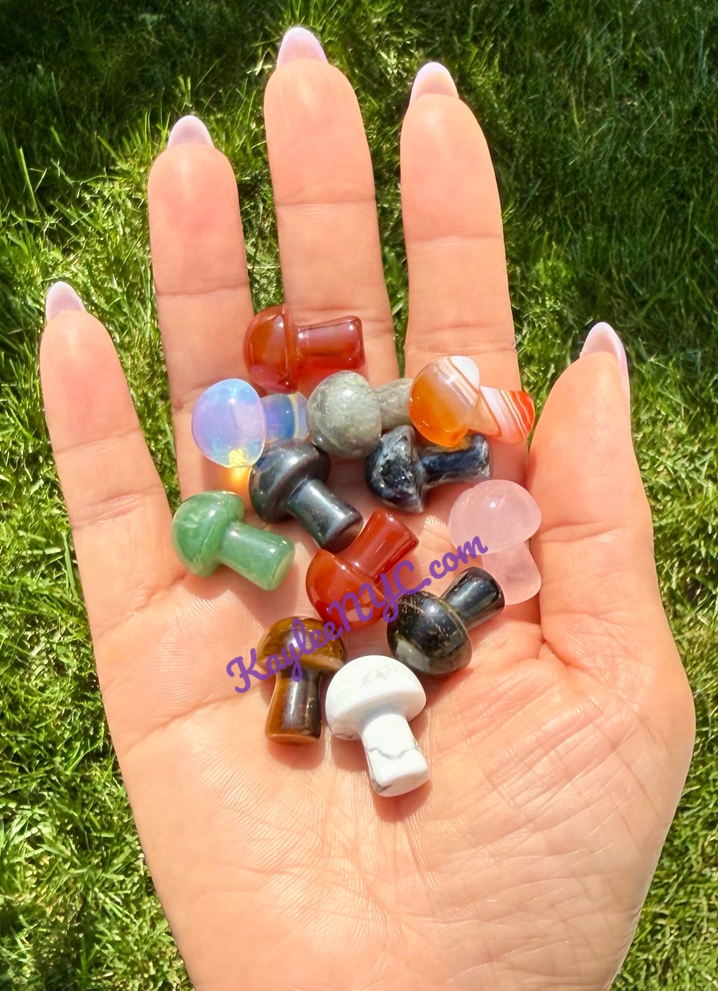 Wholesale Lot 50 PCs Mixed Crystal Mushroom 20mm Healing Energy