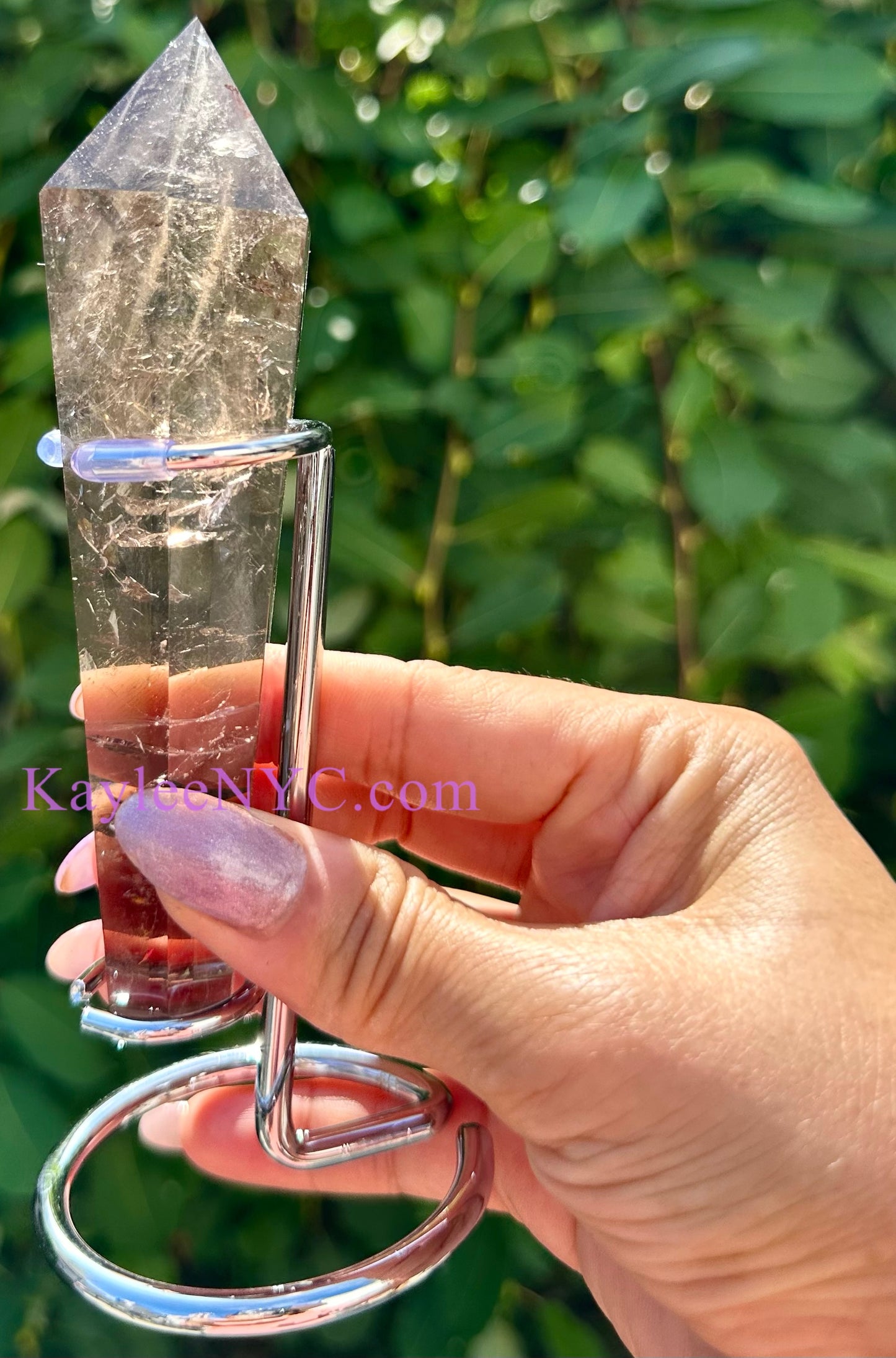 Wholesale Lot 3 pcs Natural Smoky Quartz Scepter w stand Crystal Energy