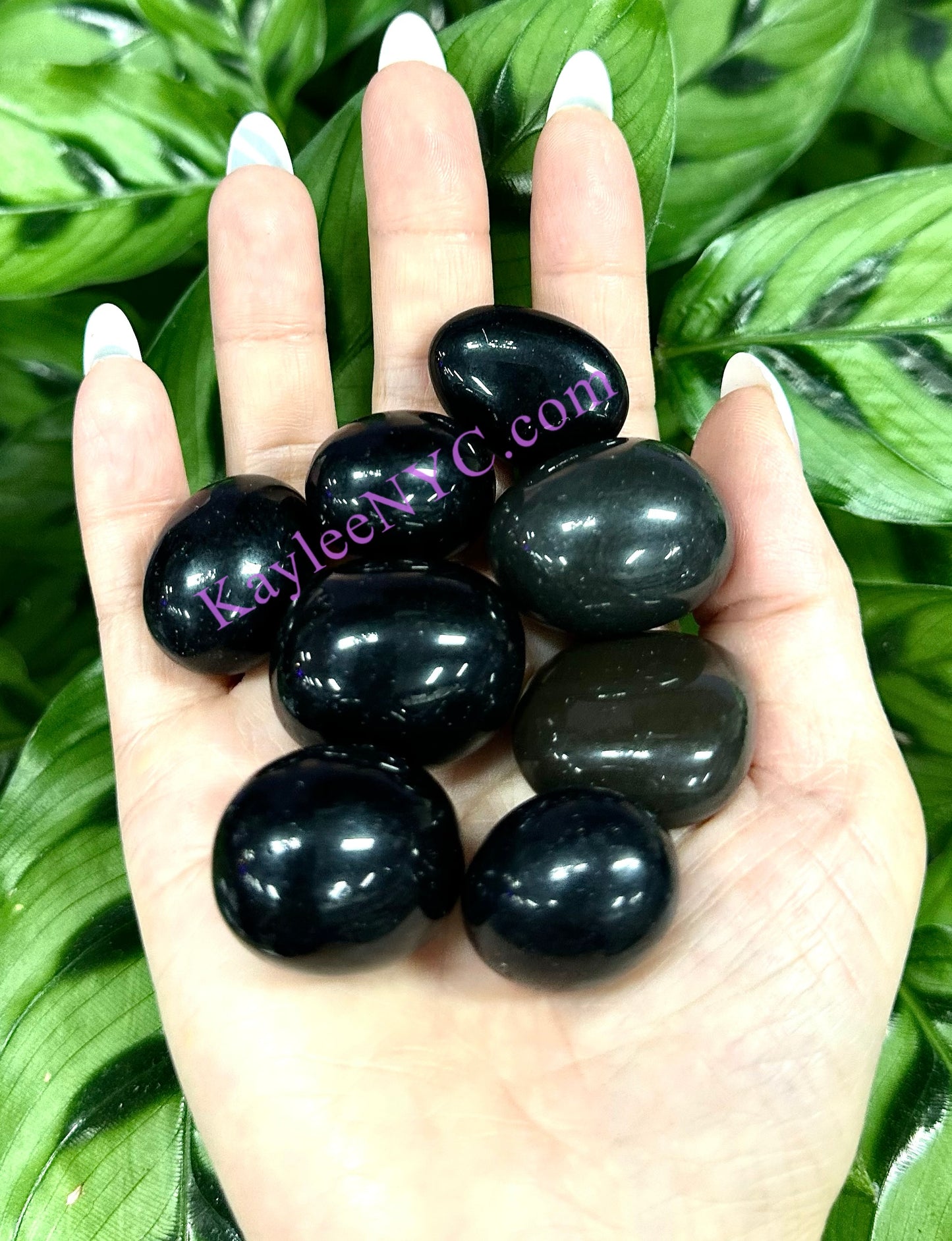 Wholesale Lot 2 lbs Natural Black Obsidian Tumble Nice Quality healing energy