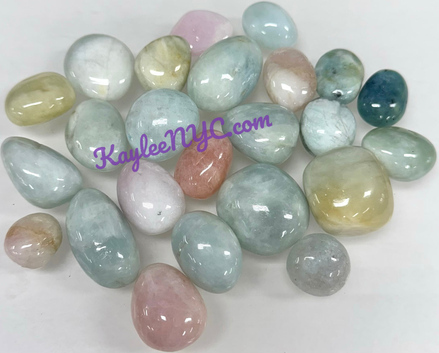 1 lb Natural Morganite Tumble Crystals healing energy
