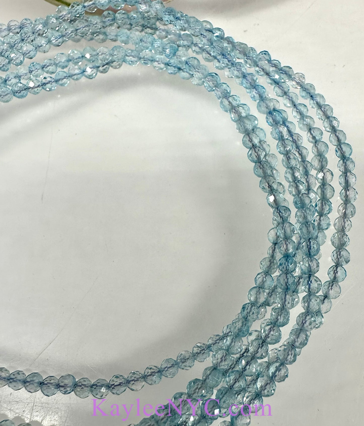 6 PCs 2mm Natural Topaz Anklets Crystal Healing Energy