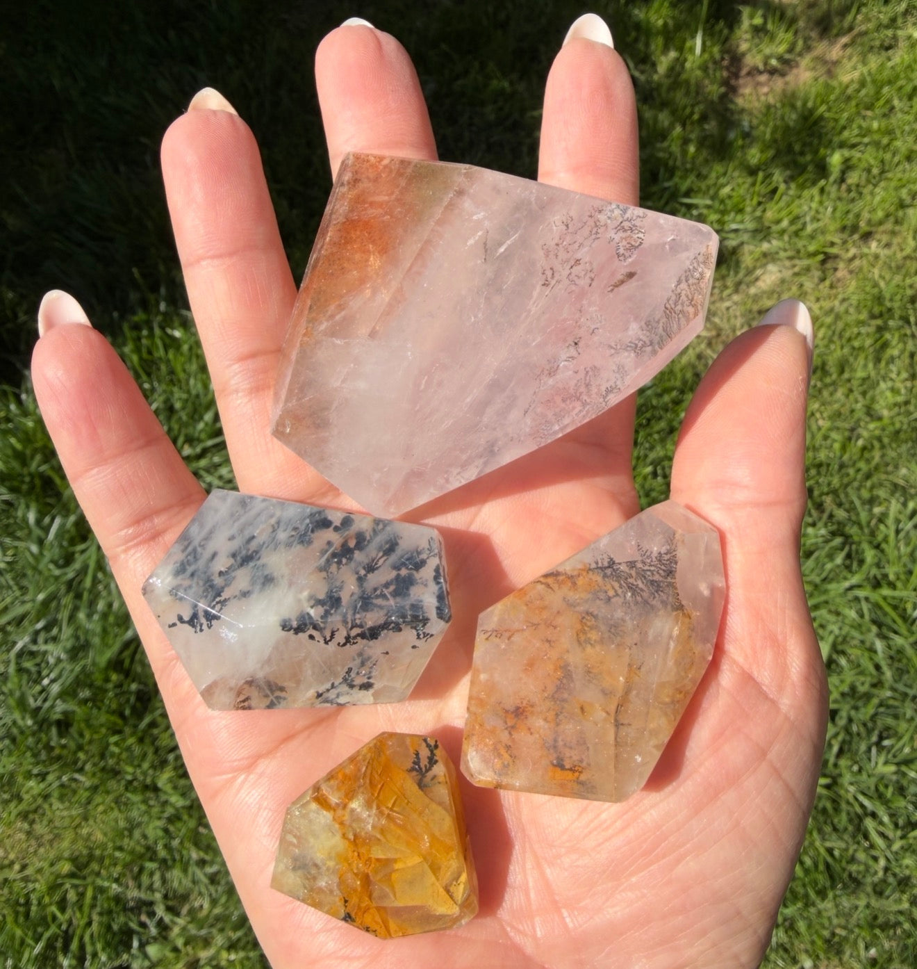 Wholesale Lot 1 lb Natural Dendritic Quartz Crystal Freeform Healing Energy 5-10 Pcs