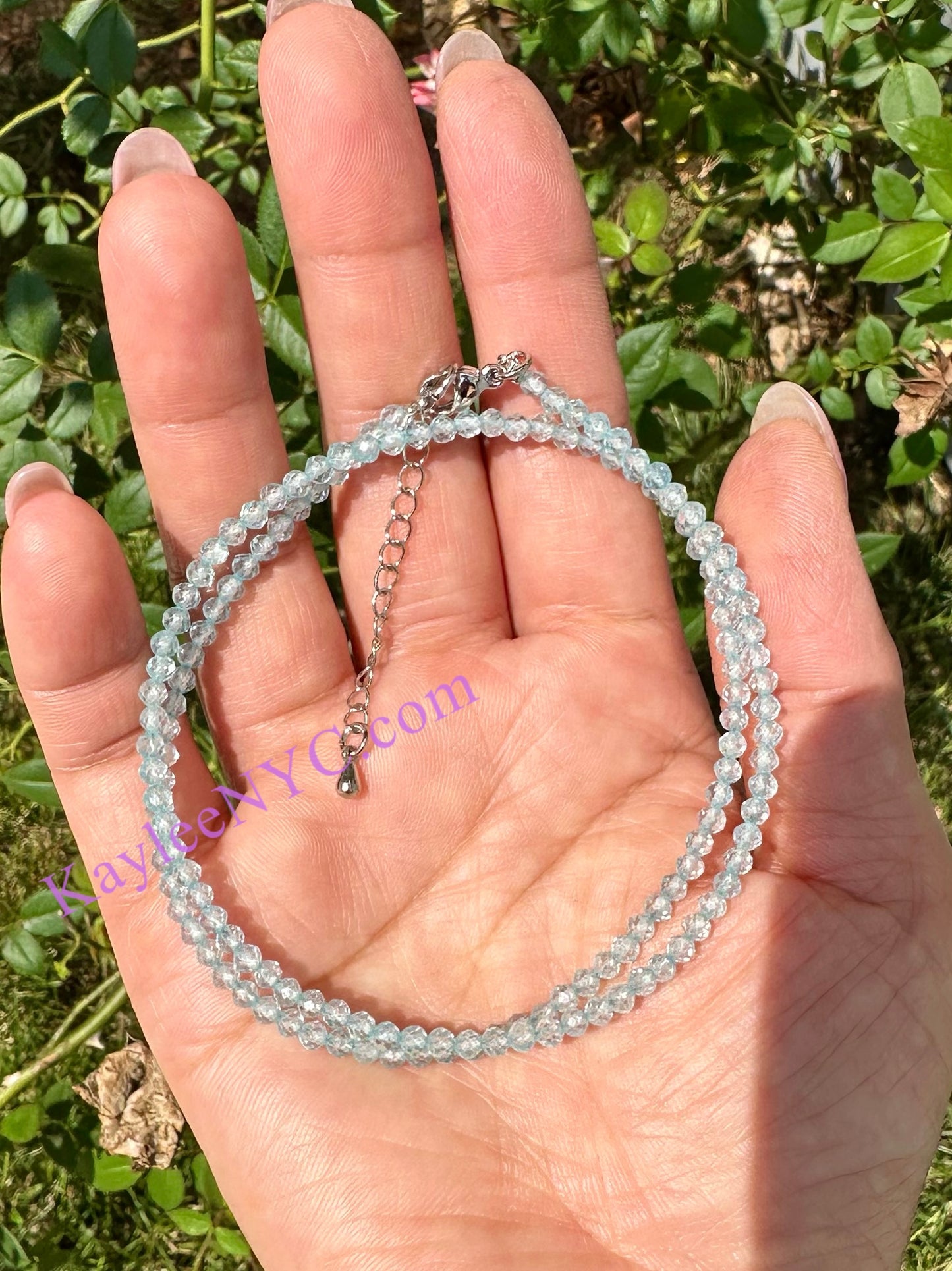 6 PCs 3mm Natural Topaz Necklaces