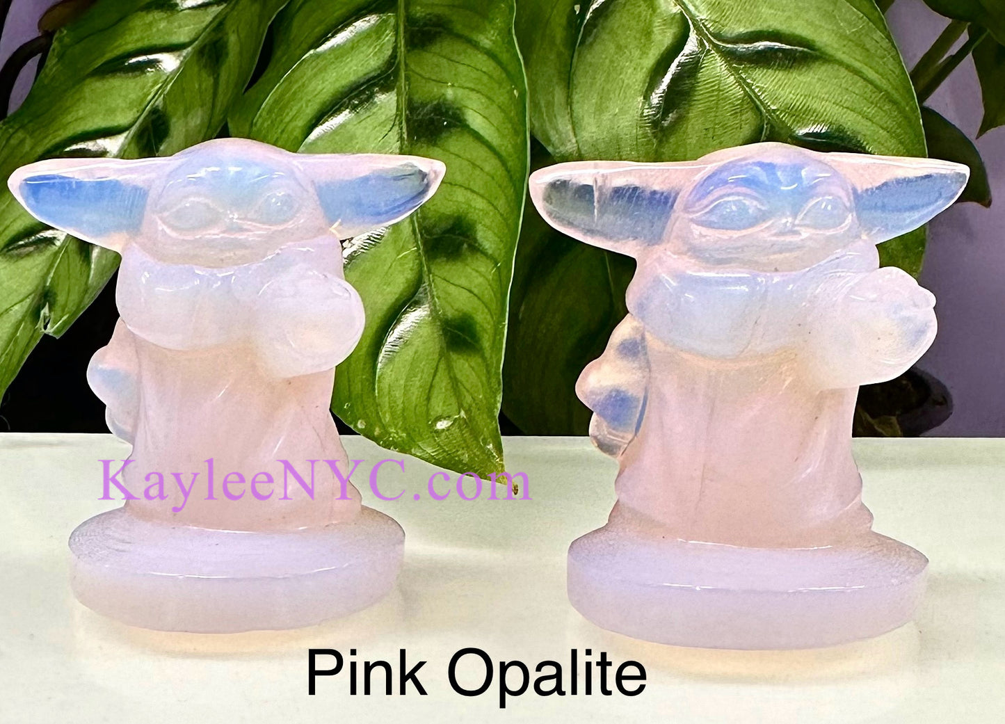 6 PCs 6cm Natural Crystal Yoda healing energy