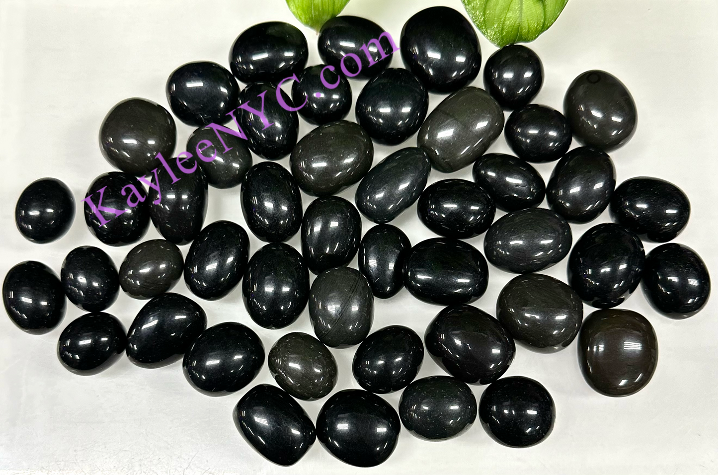 Wholesale Lot 2 lbs Natural Black Obsidian Tumble Nice Quality healing energy