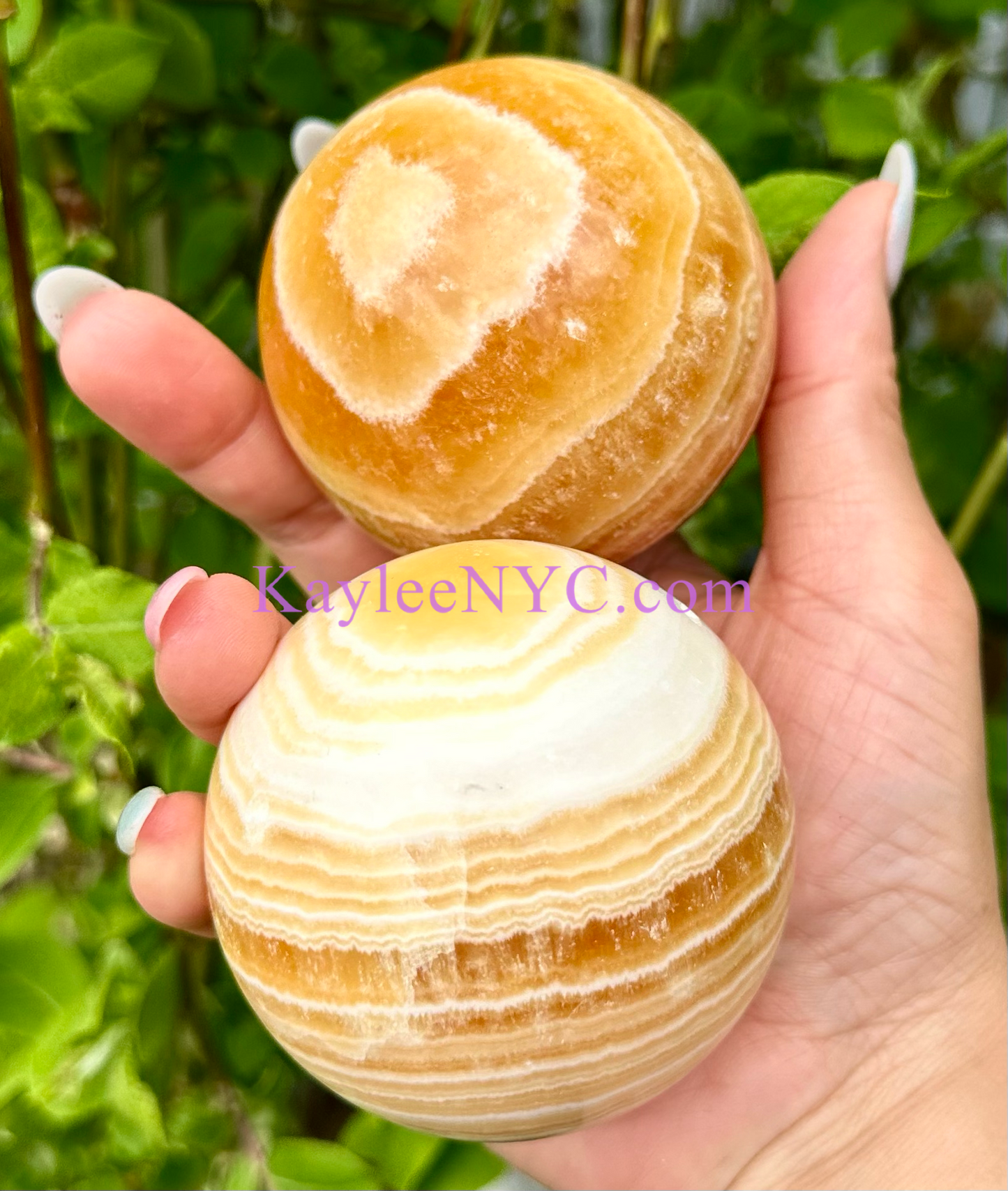 Wholesale Lot 3-4 Pcs Natural Orange Calcite Spheres Crystal Ball