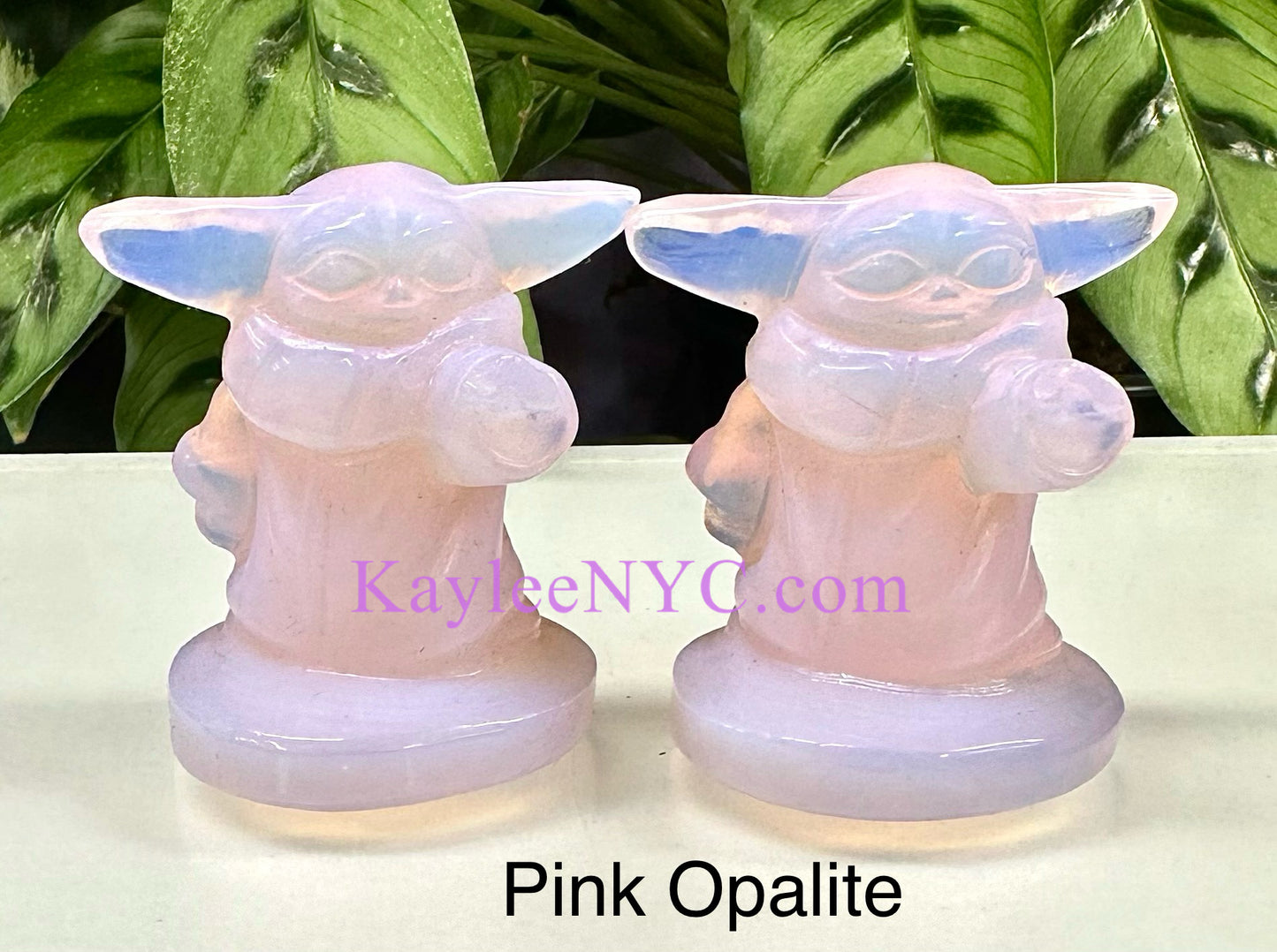 6 PCs 6cm Natural Crystal Yoda healing energy