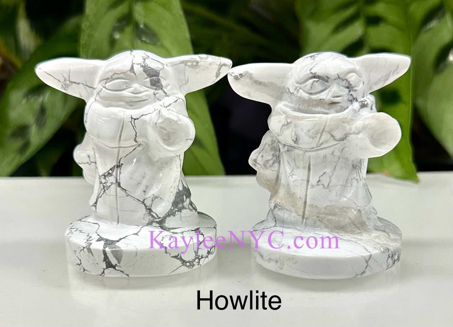 6 PCs 6cm Natural Crystal Yoda healing energy
