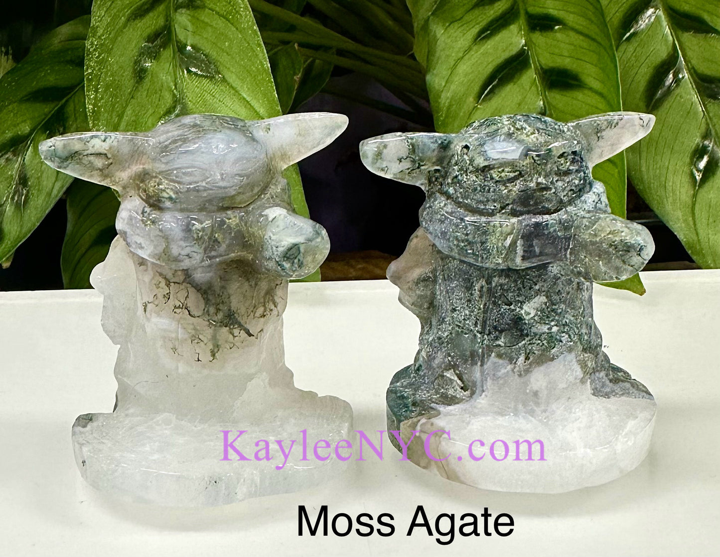 6 PCs 6cm Natural Crystal Yoda healing energy