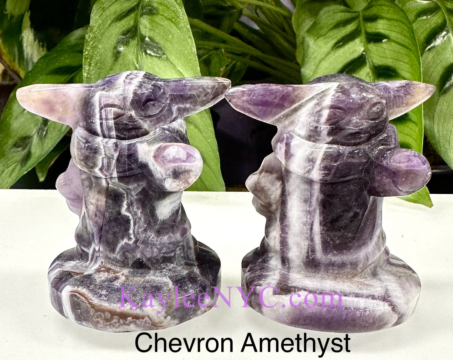 6 PCs 6cm Natural Crystal Yoda healing energy