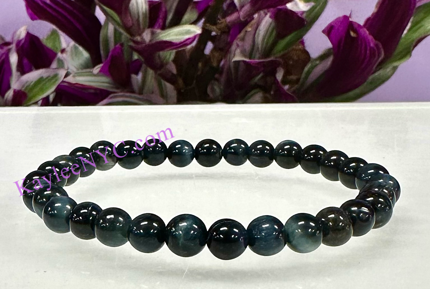 Wholesale 6 Pcs Natural Blue Tiger Eye 6mm 7.5” Stretch Bracelet Crystal Healing Energy
