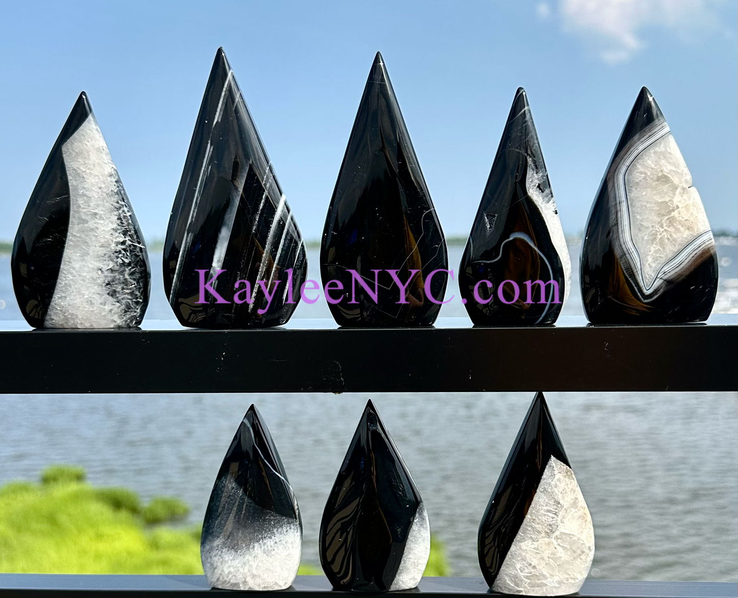 5-7 PCs Natural Onyx Freeform Crystals Healing Energy