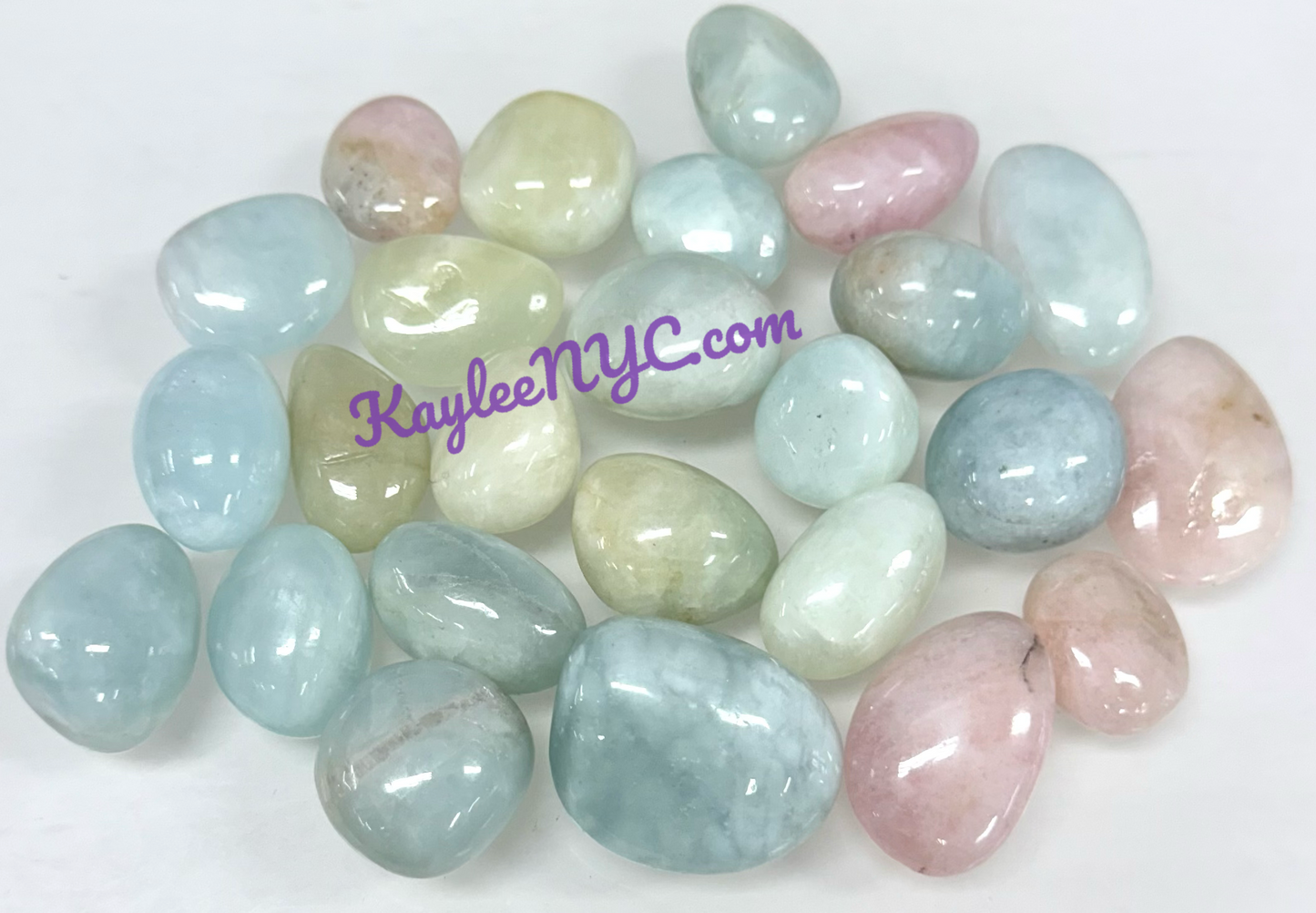 1 lb Natural Morganite Tumble Crystals healing energy