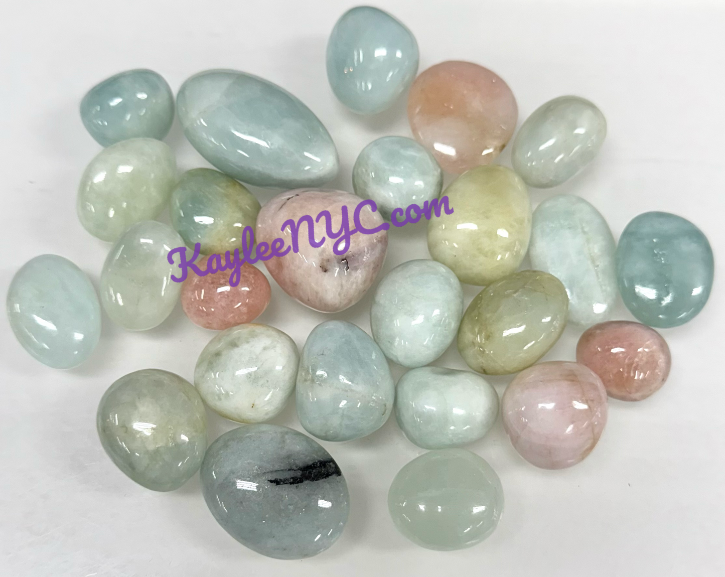 1 lb Natural Morganite Tumble Crystals healing energy