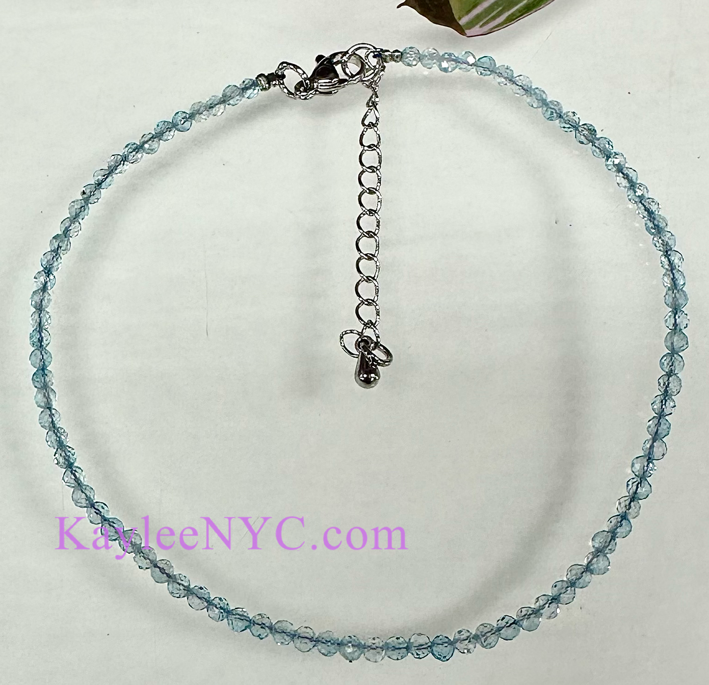 6 PCs 2mm Natural Topaz Anklets Crystal Healing Energy