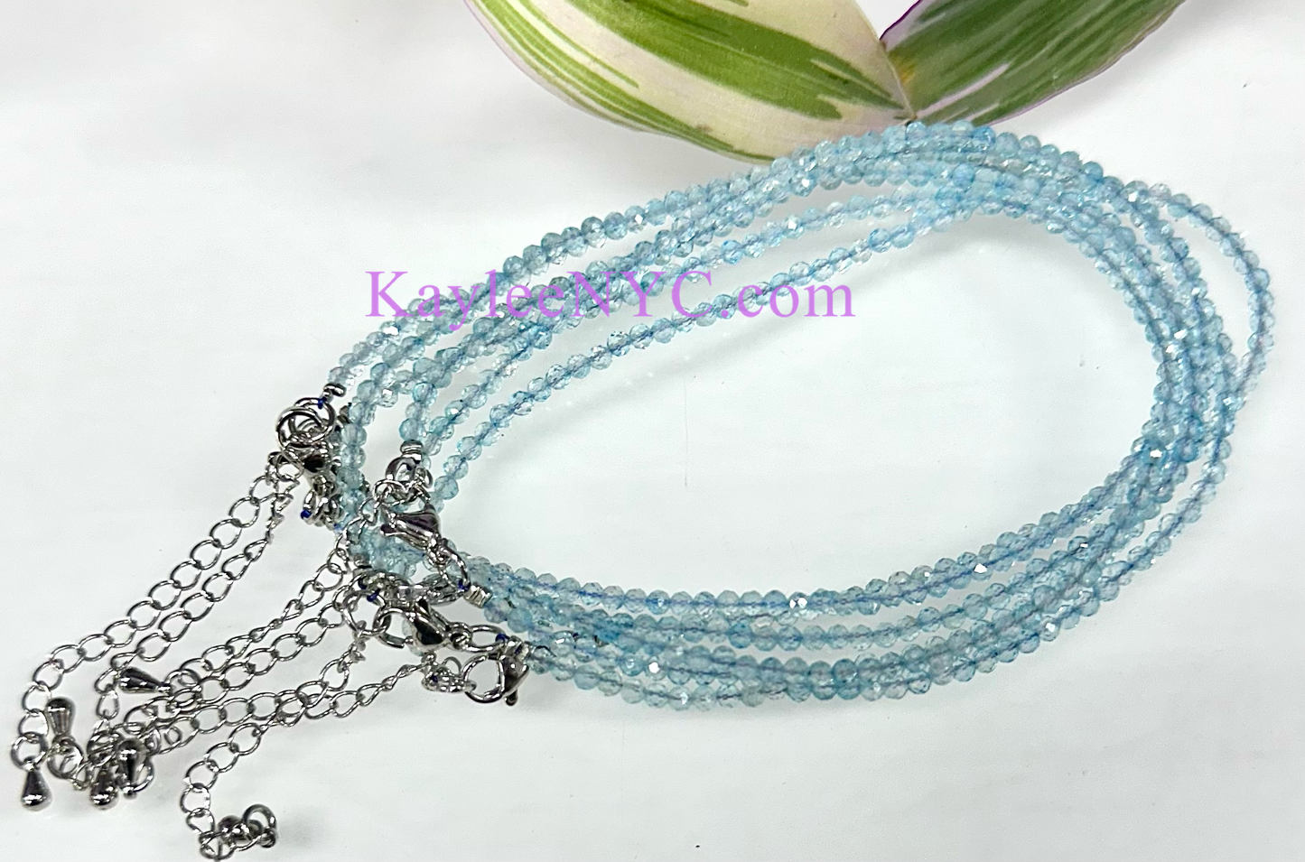 6 PCs 2mm Natural Topaz Anklets Crystal Healing Energy