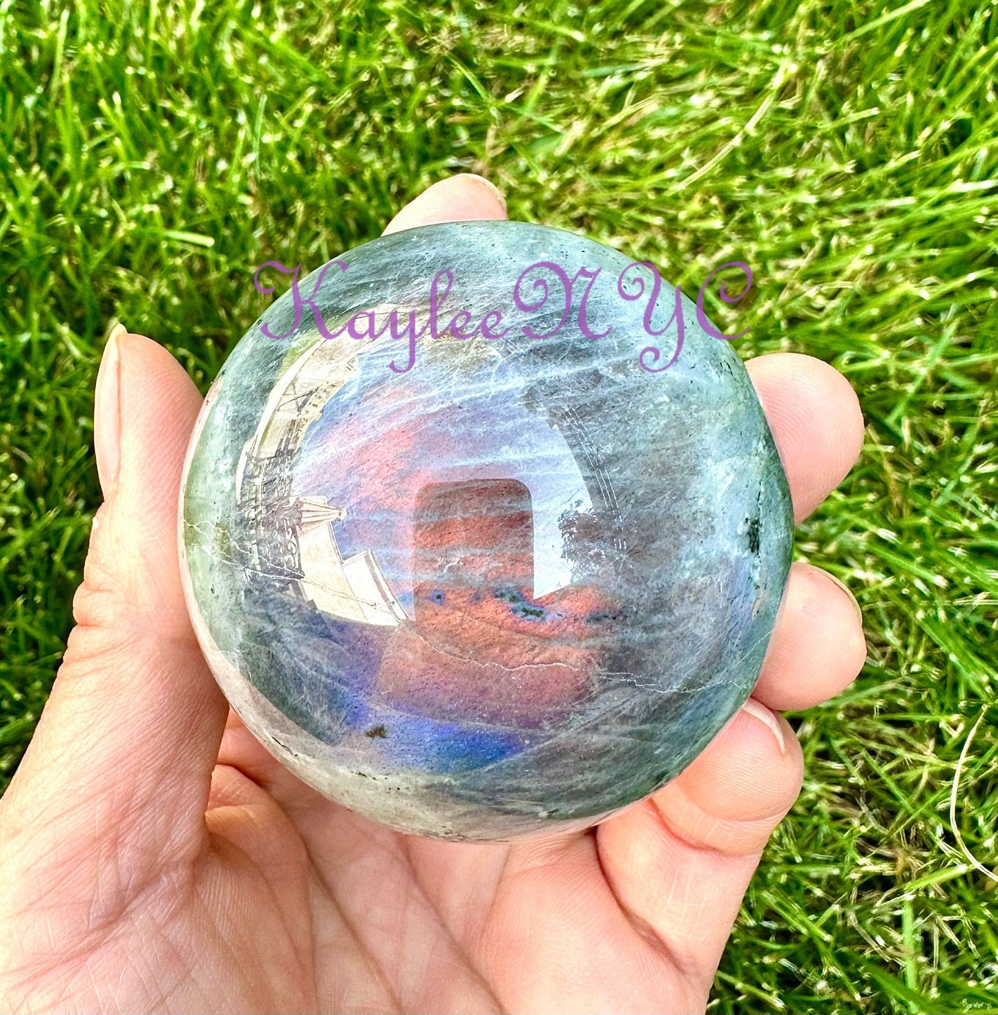 Wholesale Lot 4-6 Pcs Natural Sunset Labradorite Sphere Crystal Ball Nice Quality