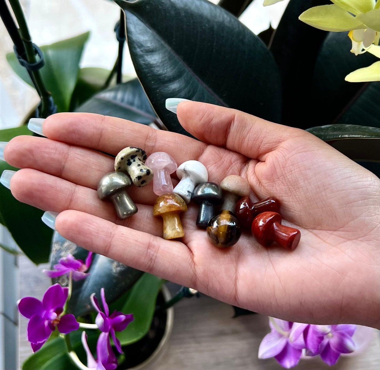 Wholesale Lot 50 PCs Mixed Crystal Mushroom 19mm Healing Energy