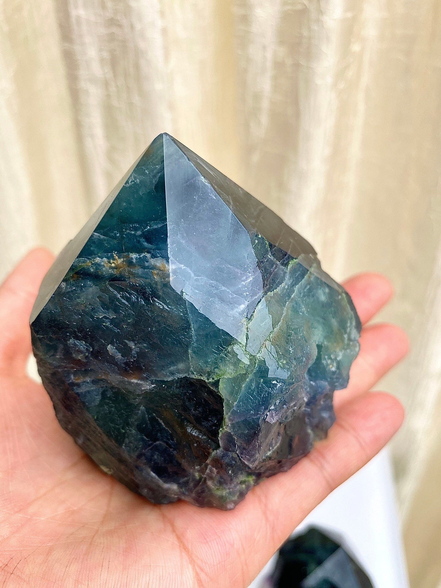 Wholesale Lot 2 Lbs Fluorite Semi Polished Points Crystal Natural Energy